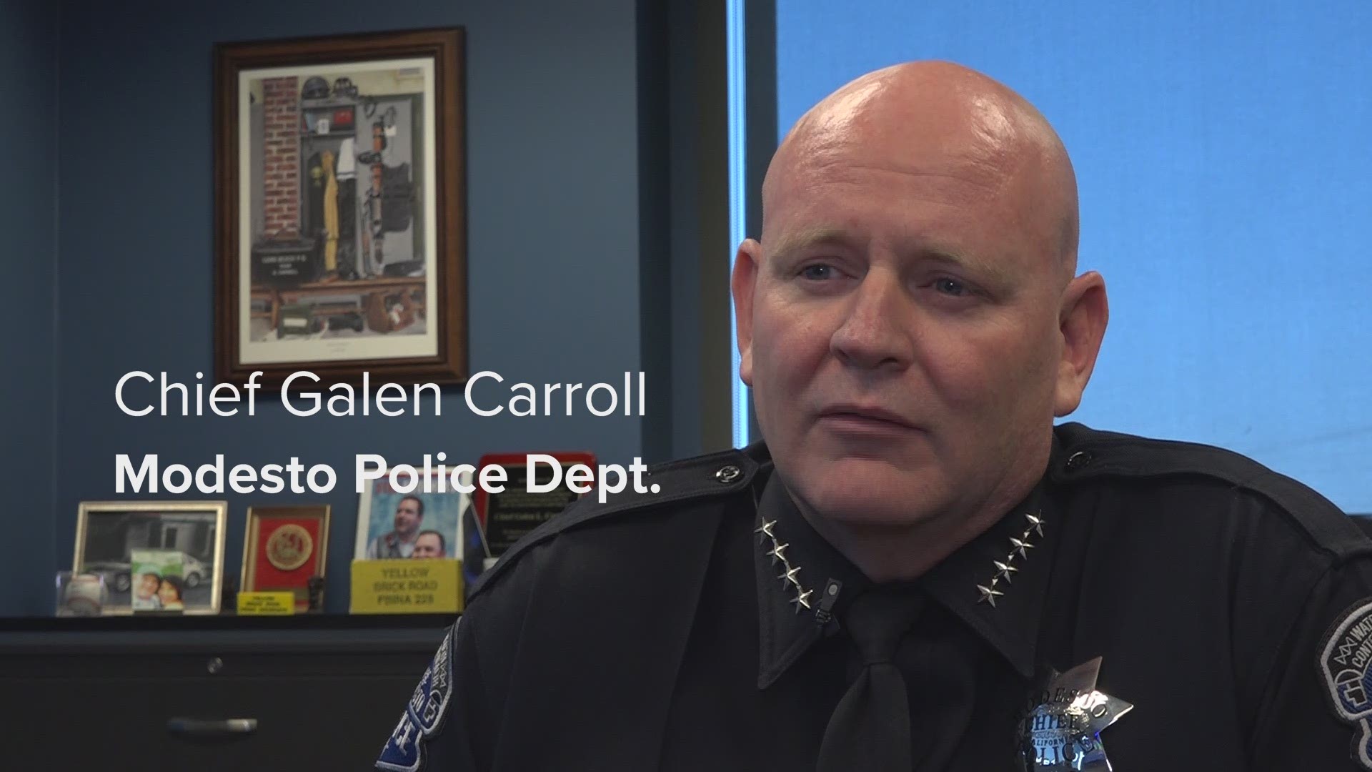 Chief Galen Carroll of the Modesto Police Department talks about pursuit protocols and describes the moments that led up to a stolen vehicle's crash that killed two innocent men near a taco truck.