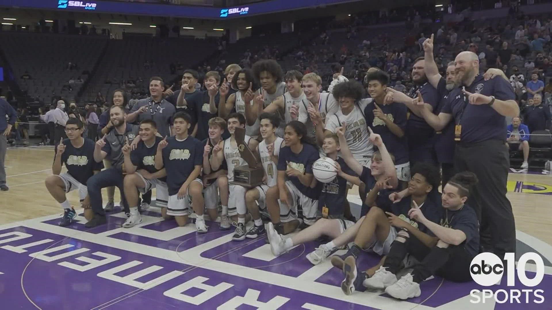 The Elk Grove Thundering Herd won the first CIF Boys Basketball Div. II State title in school history by beating Foothill of Santa Ana 62-56 at Golden 1 Center.