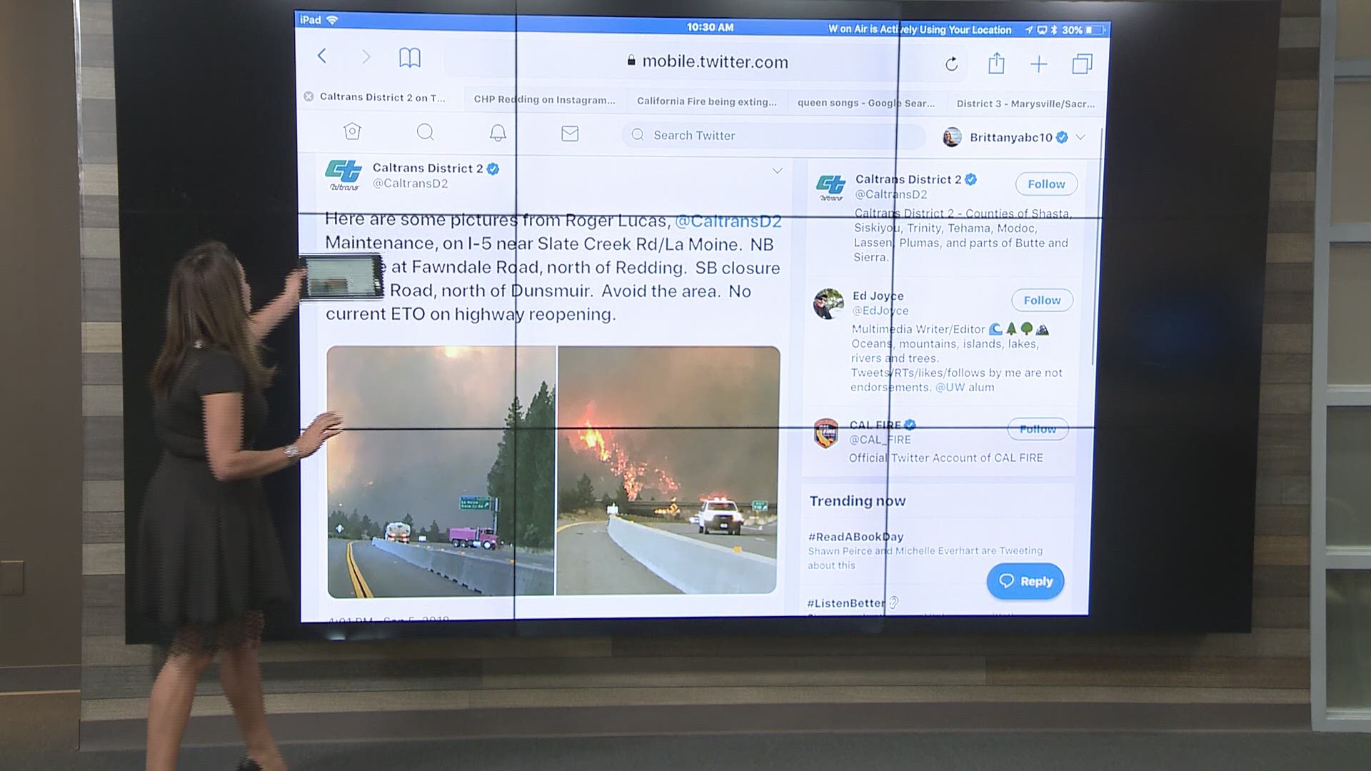 Brittany has the latest on detours along I-5 because of the Delta Fire.