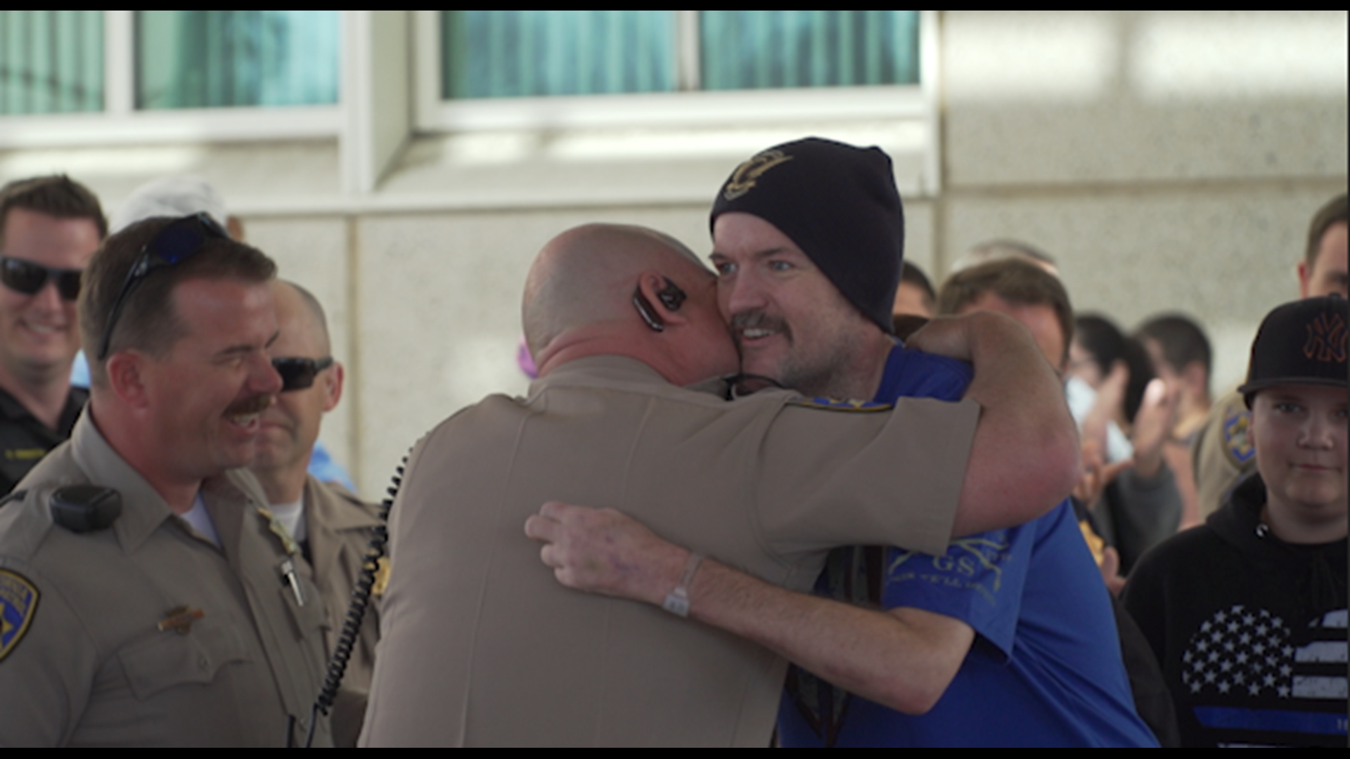 After spending four months in the hospital, Officer David Gordon was welcomed home by his community.