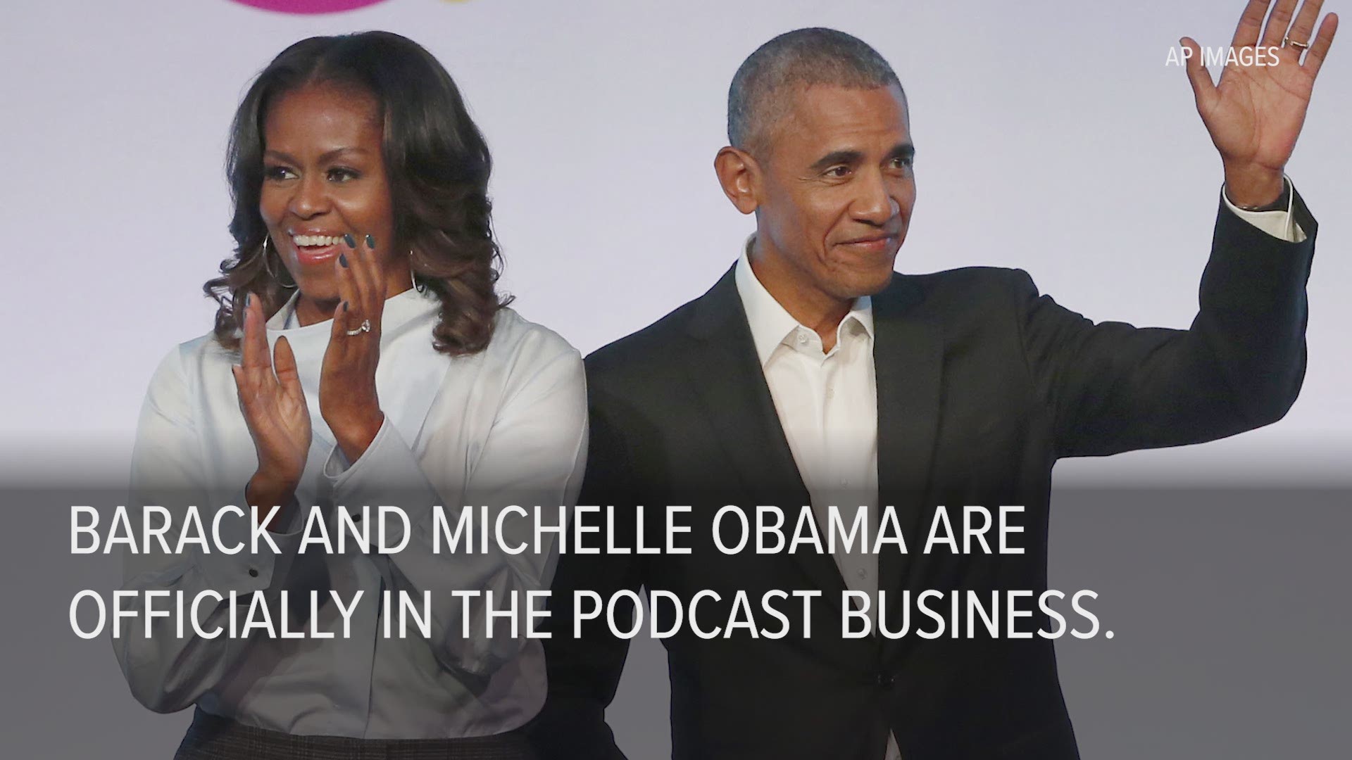 Barack and Michelle Obama are getting in the podcast business. Their production company signed with Spotify.