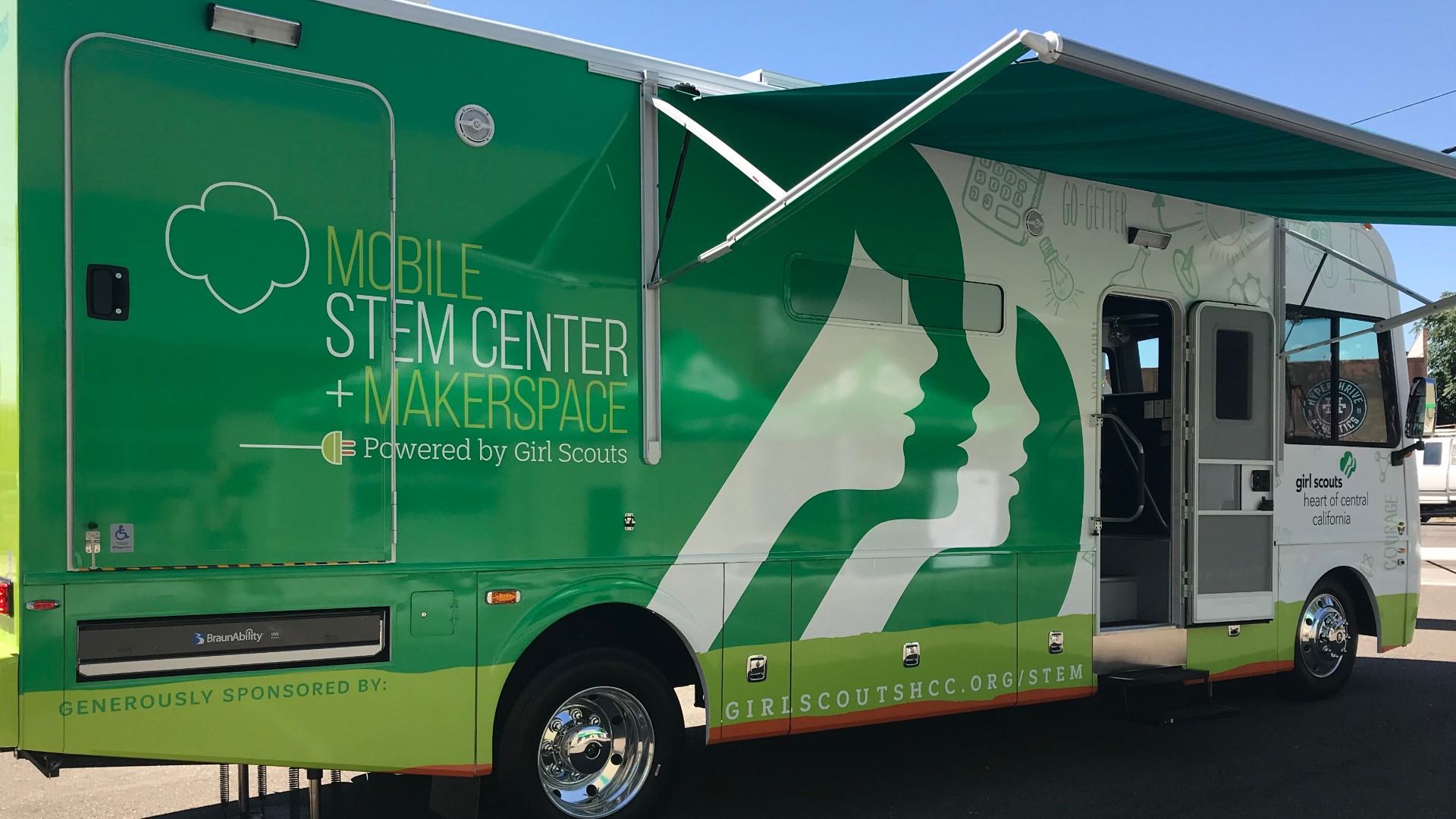 The mobile center's purpose according to Beth Peters, the STEM initiative Girl Scout manager, is to reach Girl Scouts in urban and rural areas that can't make it to centers in Sacramento and Modesto.