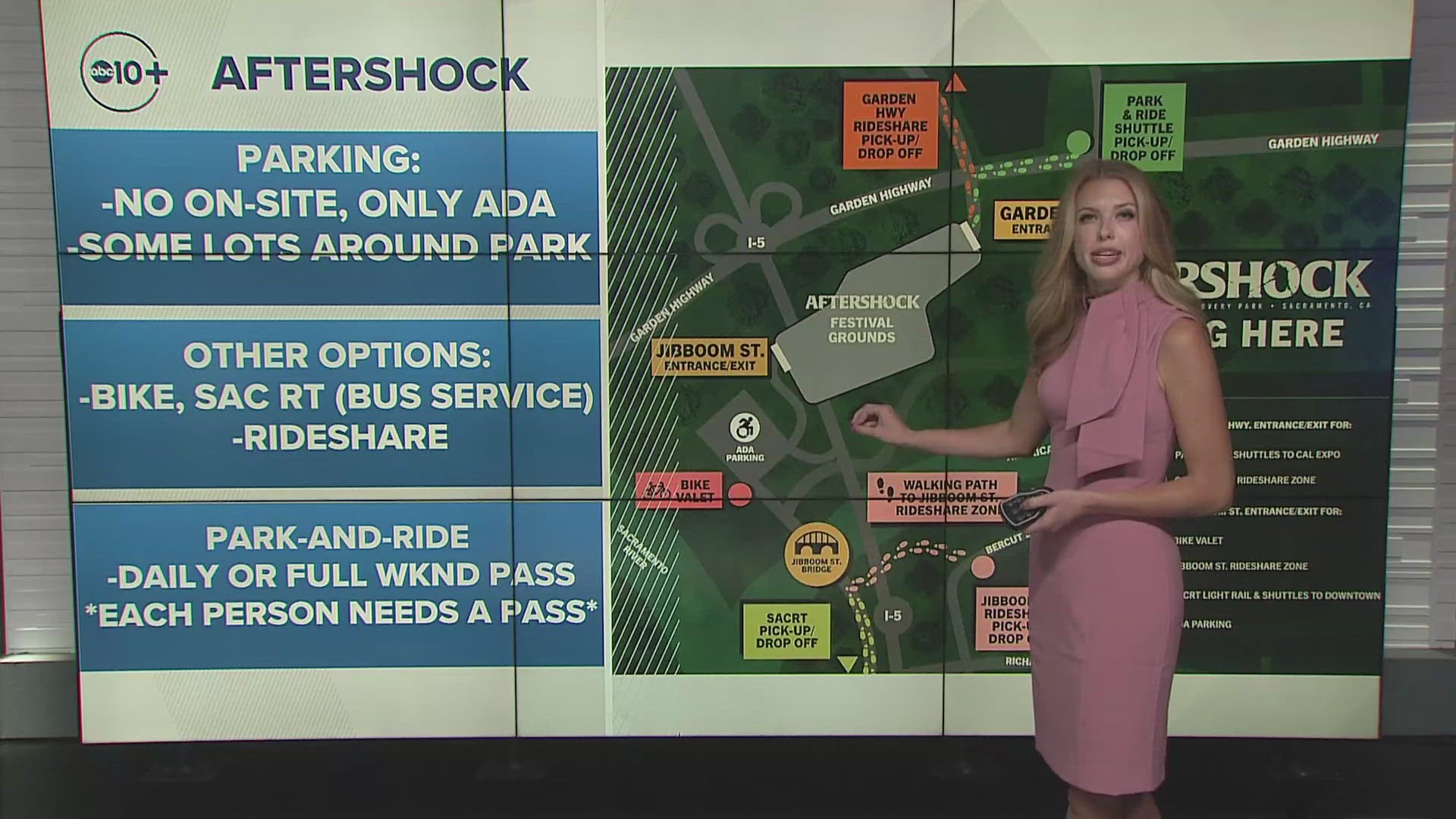 There are several different ways to get to Aftershock. Expect additional traffic and road closings near Discovery Park.