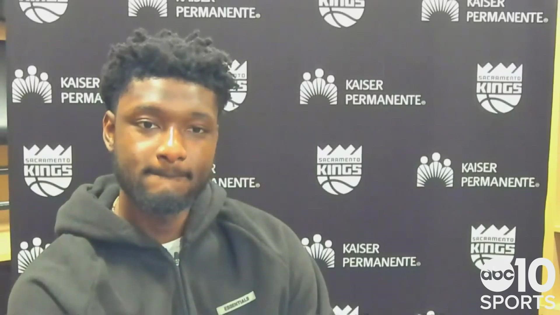 Chimezie Metu on recording a career-high 22 points to lead the Sacramento Kings to a victory over former teammates in Wednesday's 110-109 win over the Pacers