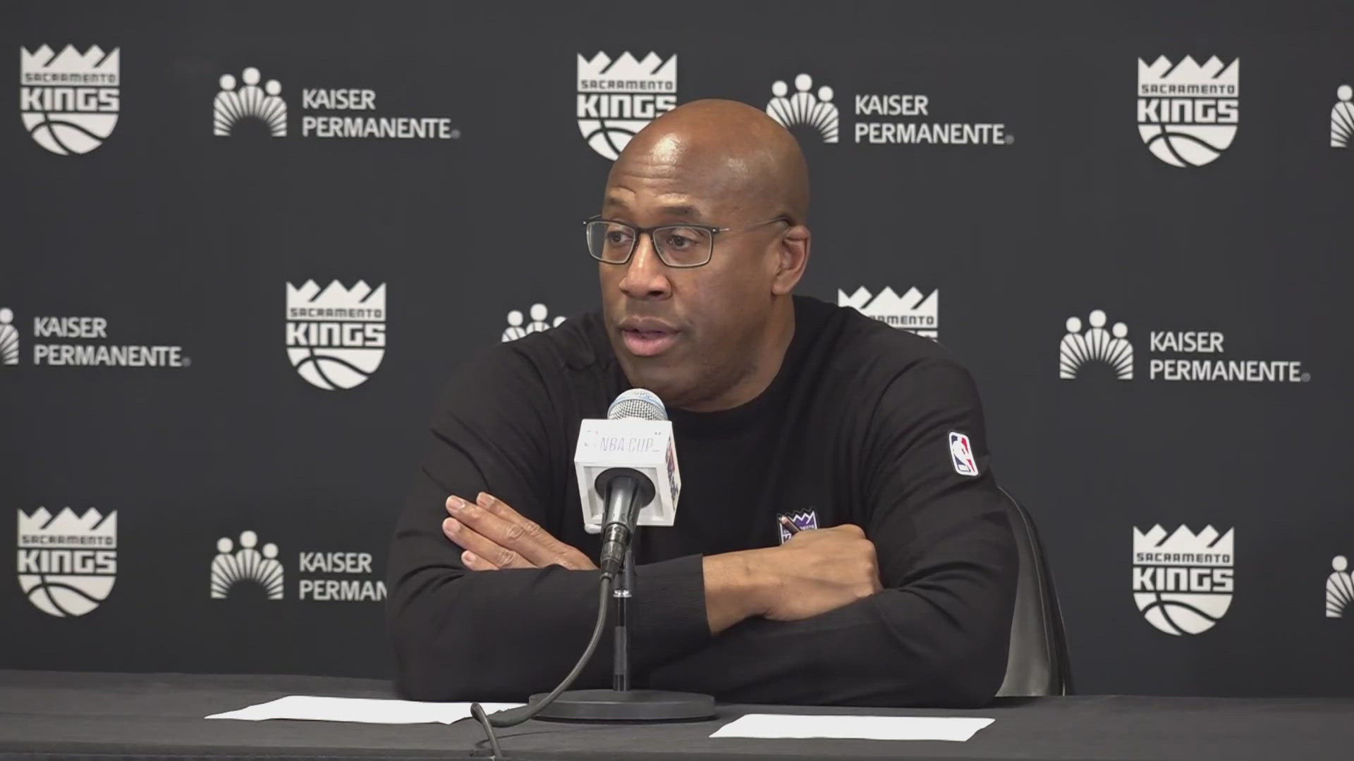 Sacramento Kings head coach Mike Brown speaks about the team's big win over the Houston Rockets.