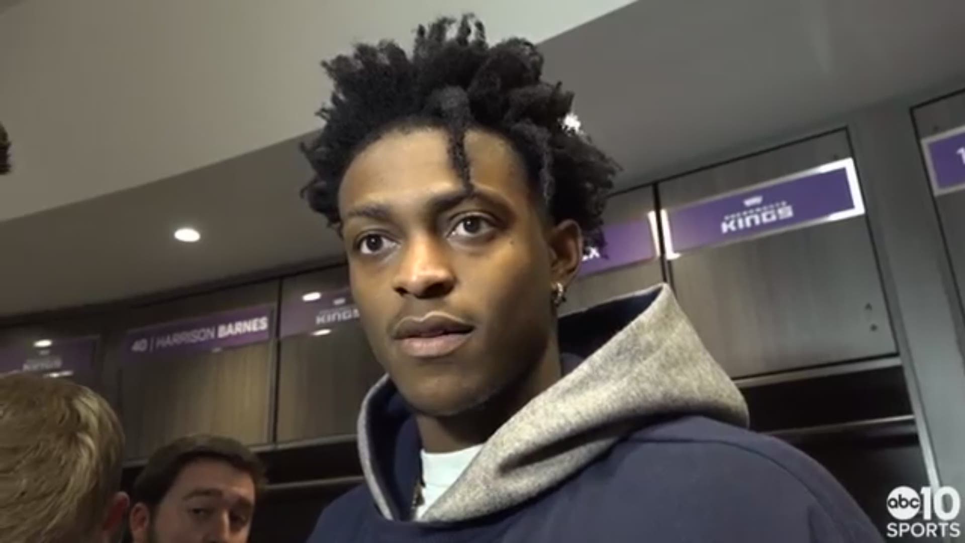 Kings point guard De'Aaron Fox talks about Sunday's blowout win over the Chicago Bulls, the victory coming at a much-needed time given the rough streak his team has experienced and the team reaching the 34 win mark for the first time since the 2007-08 season.