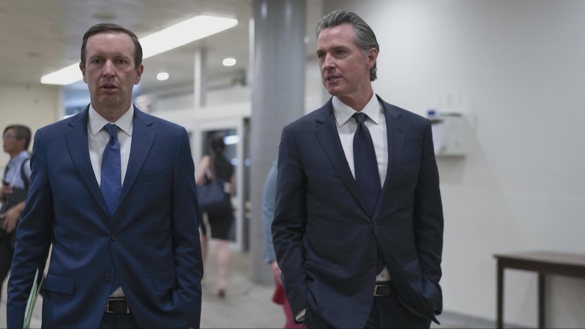 Gov. Gavin Newsom's trip to Washington saw him meeting with officials on issues like gun violence, abortion and "a variety of critical issues."