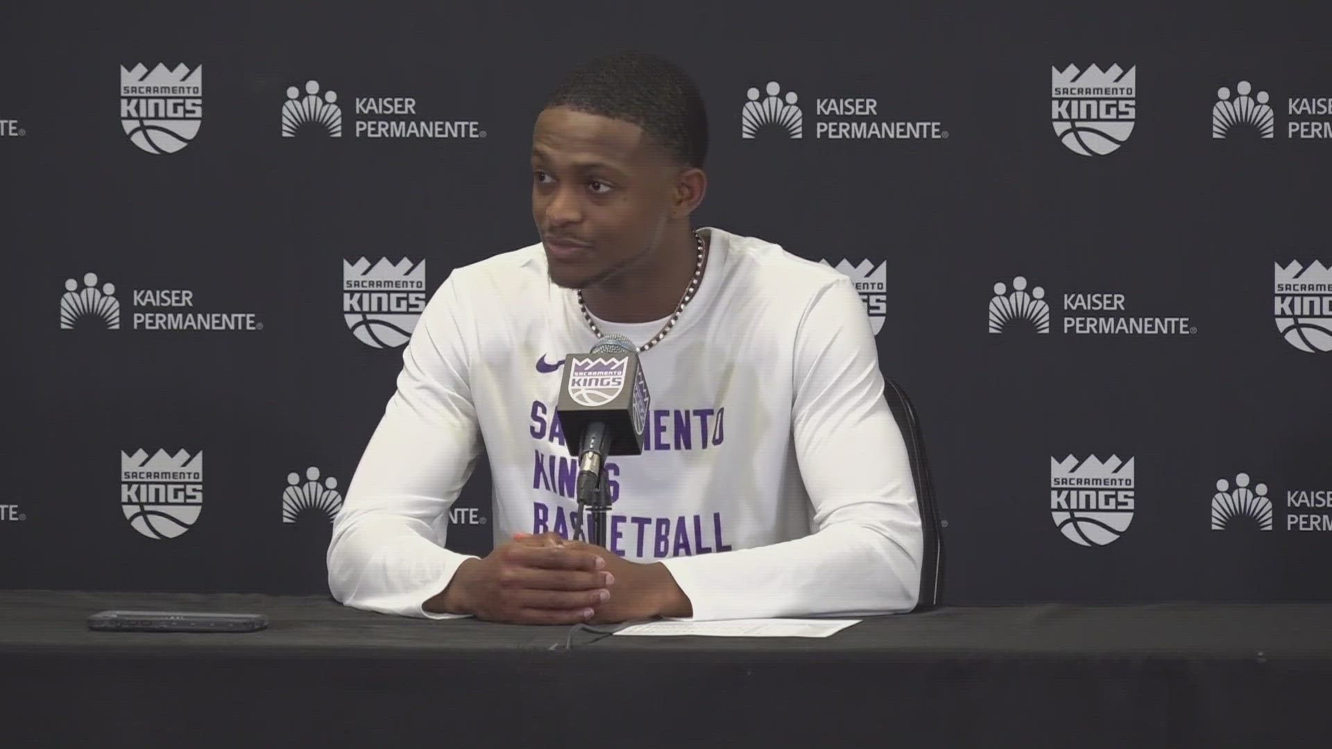 Sacramento King De'Aaron Fox speaks on Keegan Murray's defense, his impact on the Kings offense and win over Cleveland Cavaliers