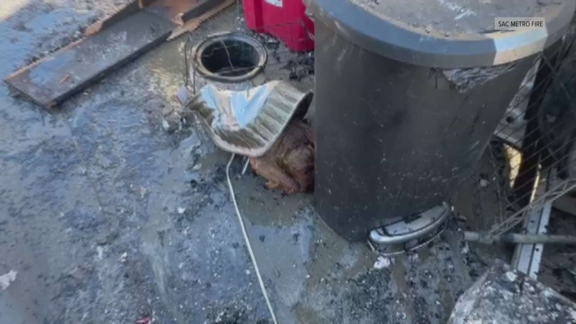 According to the Sacramento Metropolitan Fire District, the fire started in the garage of a duplex and was caused by frying a turkey.