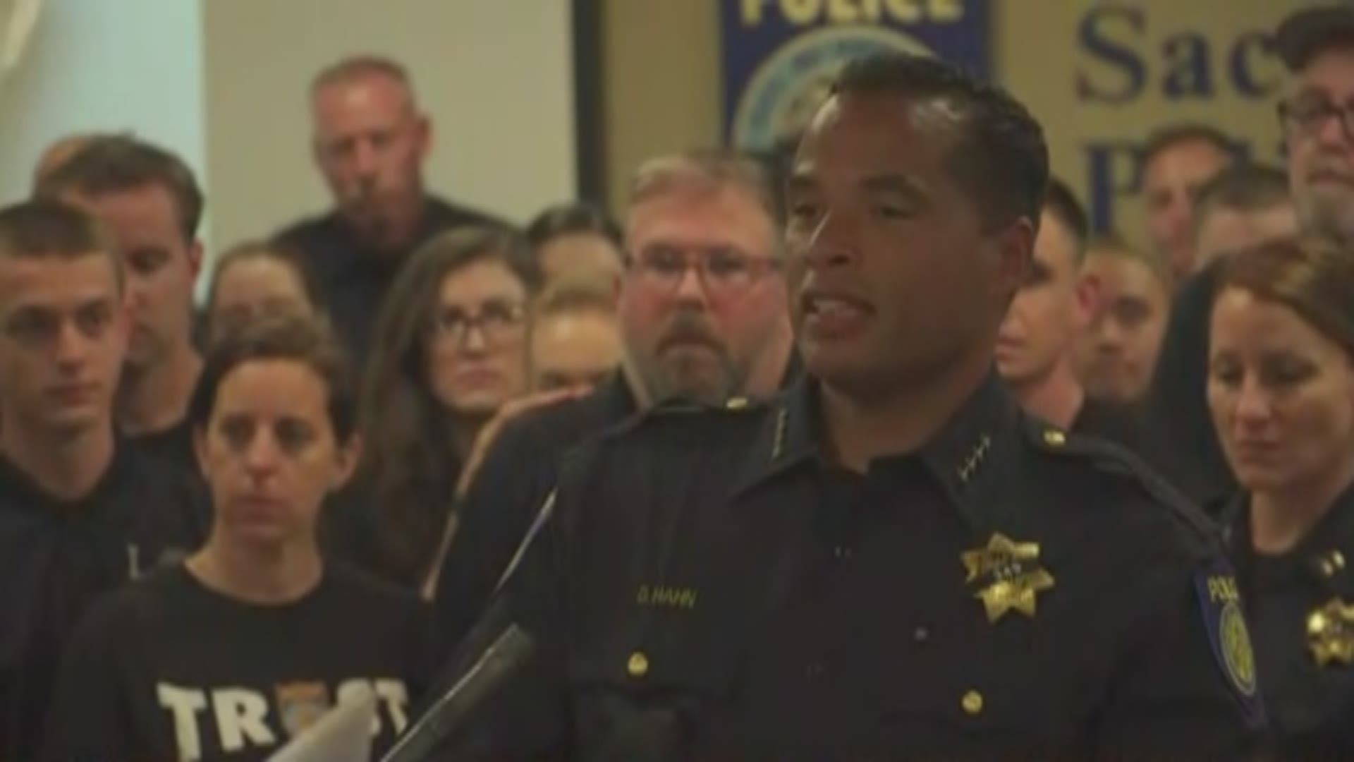 "Let's show them how much we love them back," Sacramento Police Chief Daniel Hahn said Tuesday, asking the community to show the family of fallen Officer Tara O'Sullivan support by coming to the memorial Thursday or "lining every inch of the memorial procession" as a thank you for their sacrifice.
