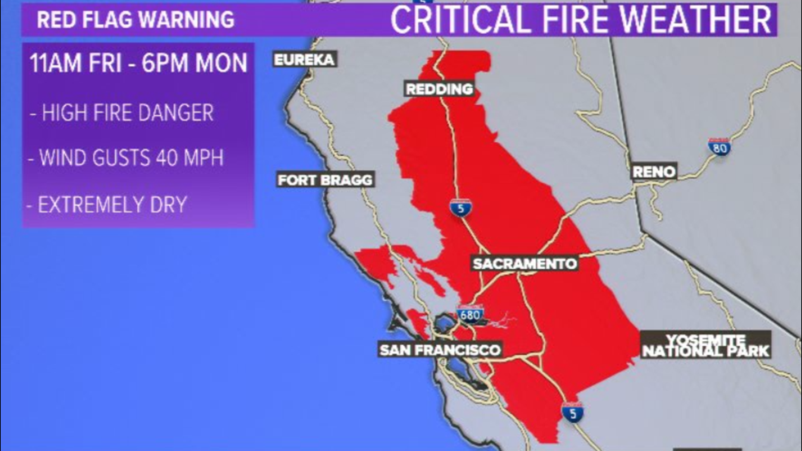 Red Flag Warning Returns This Weekend To Northern California