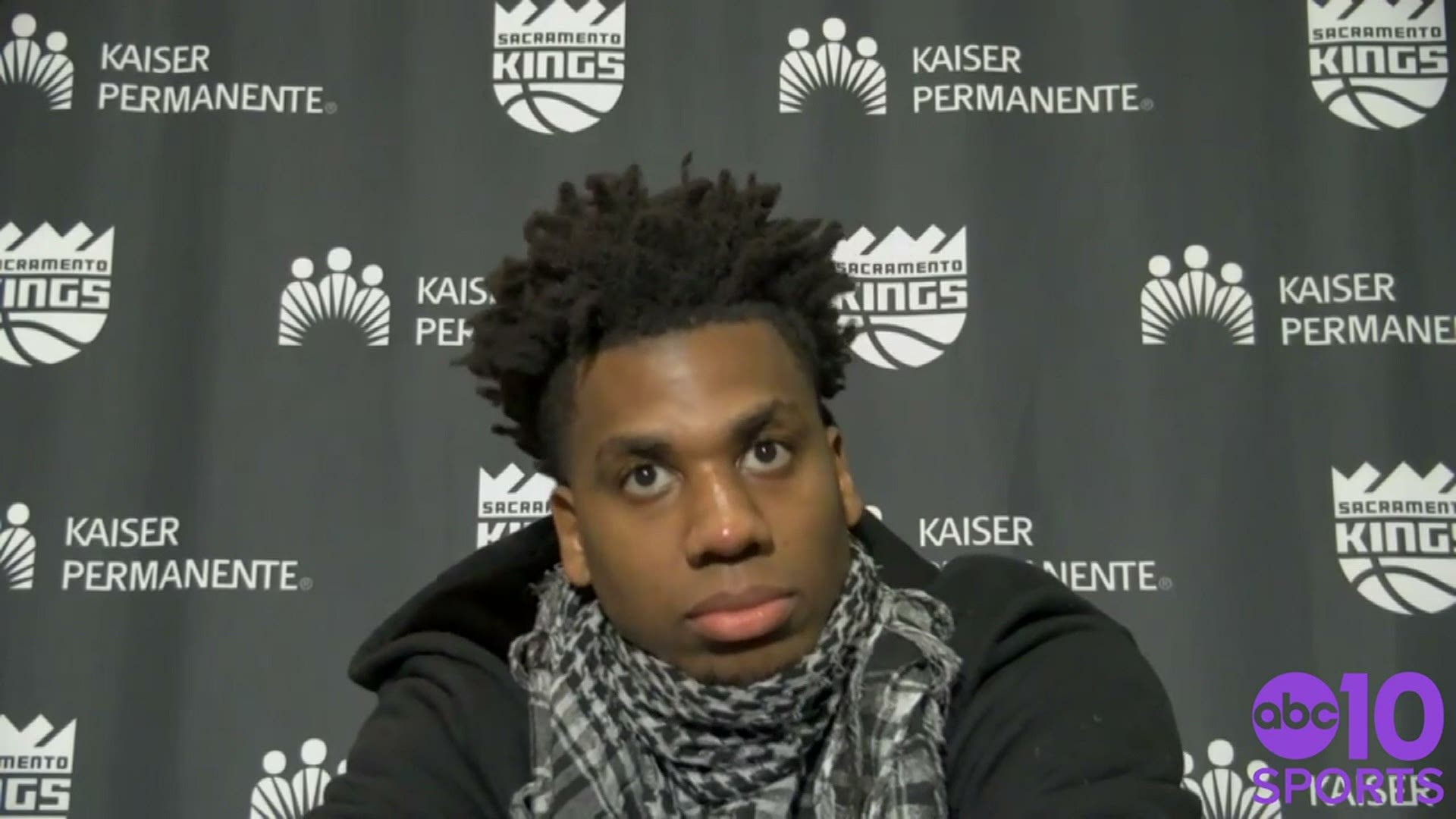 Kings C Hassan Whiteside on Wednesday's 116-111 victory over the Boston Celtics, Sacramento winning five of their last six games and De'Aaron Fox recent performances