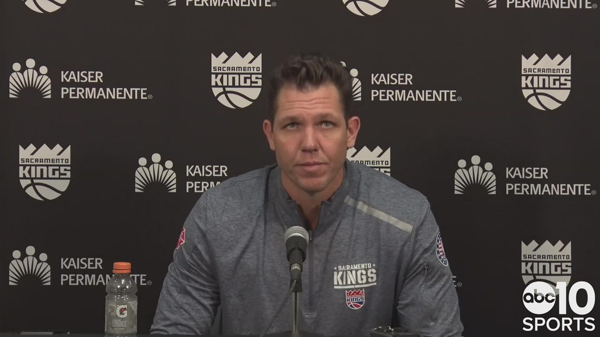 Following Sacramento’s fourth consecutive loss, Kings coach Luke Walton gives his thoughts on Friday’s second half collapse in Oklahoma City, falling to the Thunder.