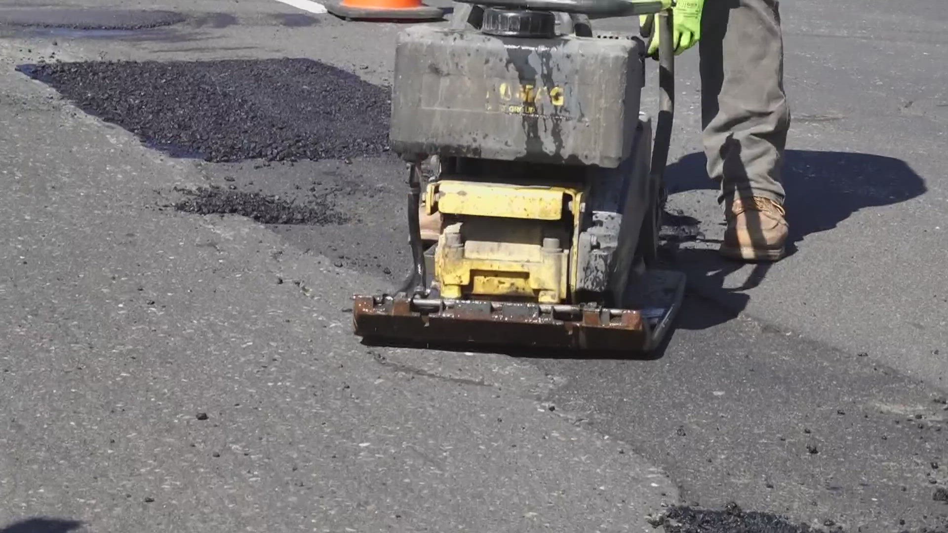 West Sacramento's public works streets team filled 980 potholes from January 1 to March 20, over 35 days of filling. They say rain kept them from doing more.