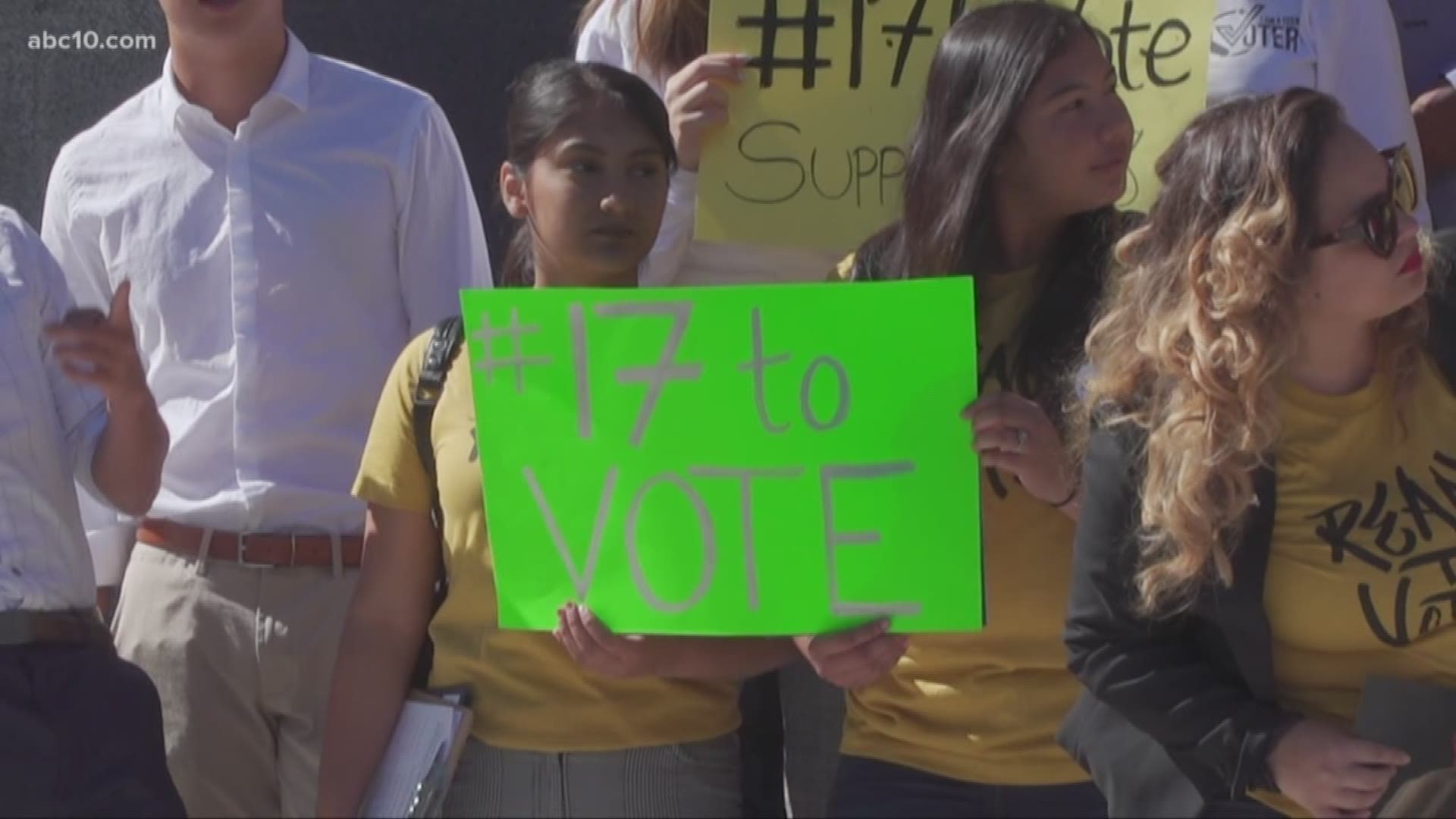 Dozens of teenagers and lawmakers rallied at the Capitol to lower the voting age in California to 17. That measure is now one step closer to becoming a reality after passing through the state assembly.