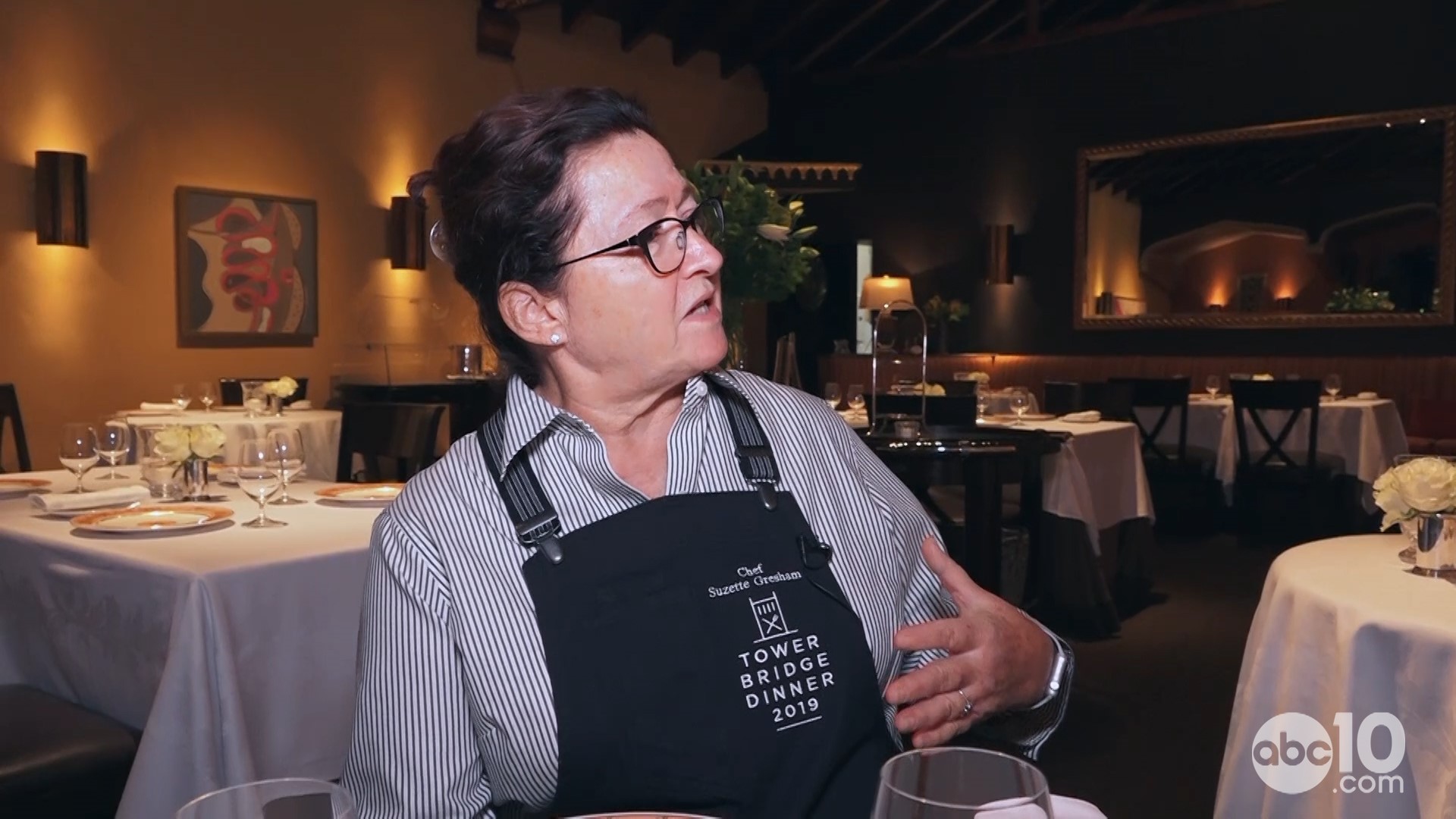 Suzette Gresham of 'Acquerello' restaurant in San Francisco talks with Mark S. Allen about serving as the lead chef for the Tower Bridge Dinner 2019 in Sacramento.