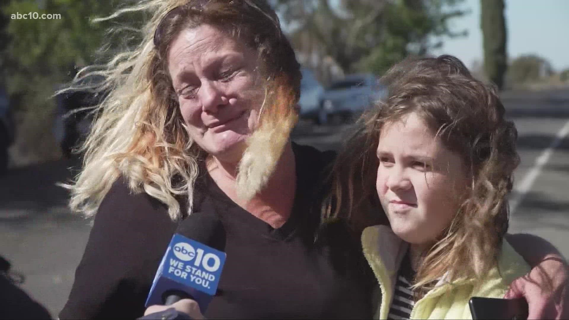 Lena Howland spoke with a mother and daughter who lost their home in a massive fire.