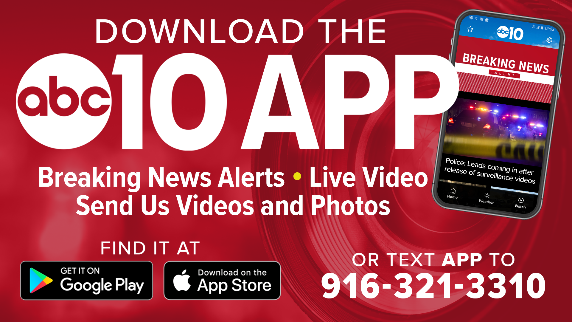 Watch ABC10 news and specials on our ABC10+ apps.