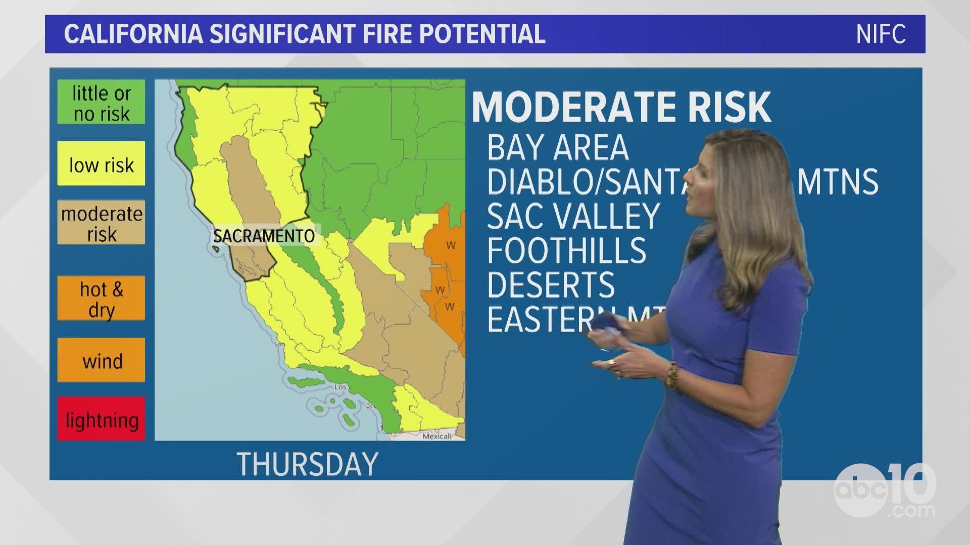 A Red Flag Warning will begin 11 a.m. Thursday. Friday. Critical fire weather will blanket much of the Sacramento Valley and parts of the San Joaquin Valley.