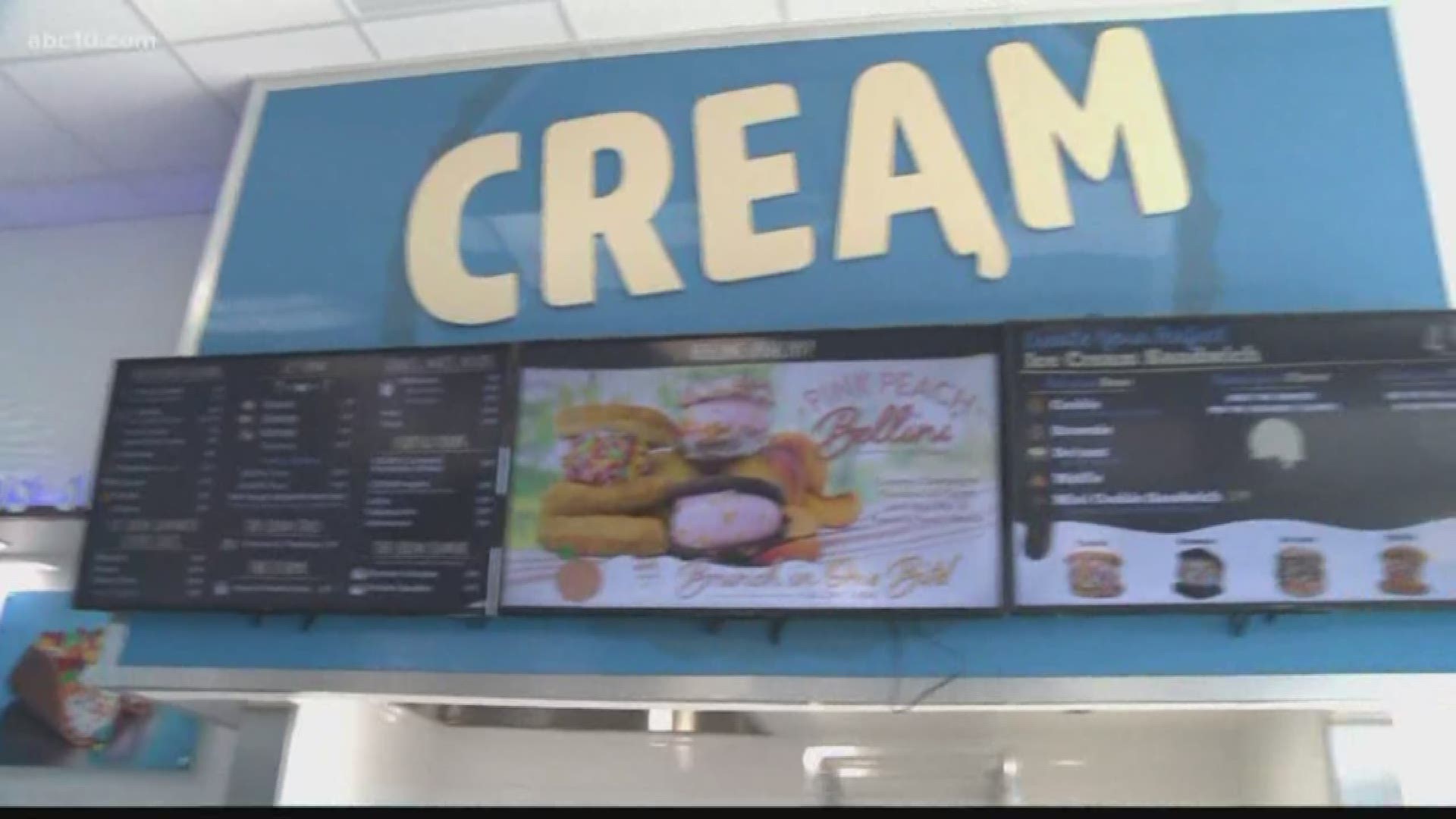 First 500 people get free ice cream sandwiches. It opens at noon on Saturday. (April 20, 2018)