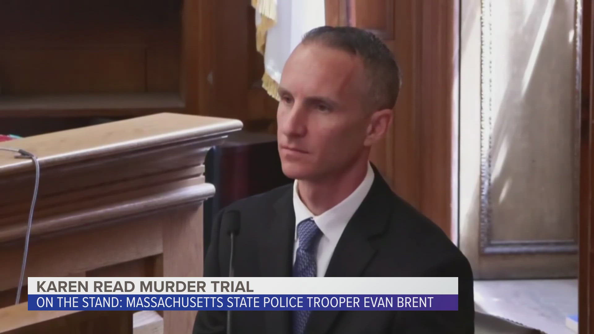 Karen Read Murder Trial: Evan Brent testimony from May 14, 2025. Evan Brent is a Massachusetts State Police Trooper.
