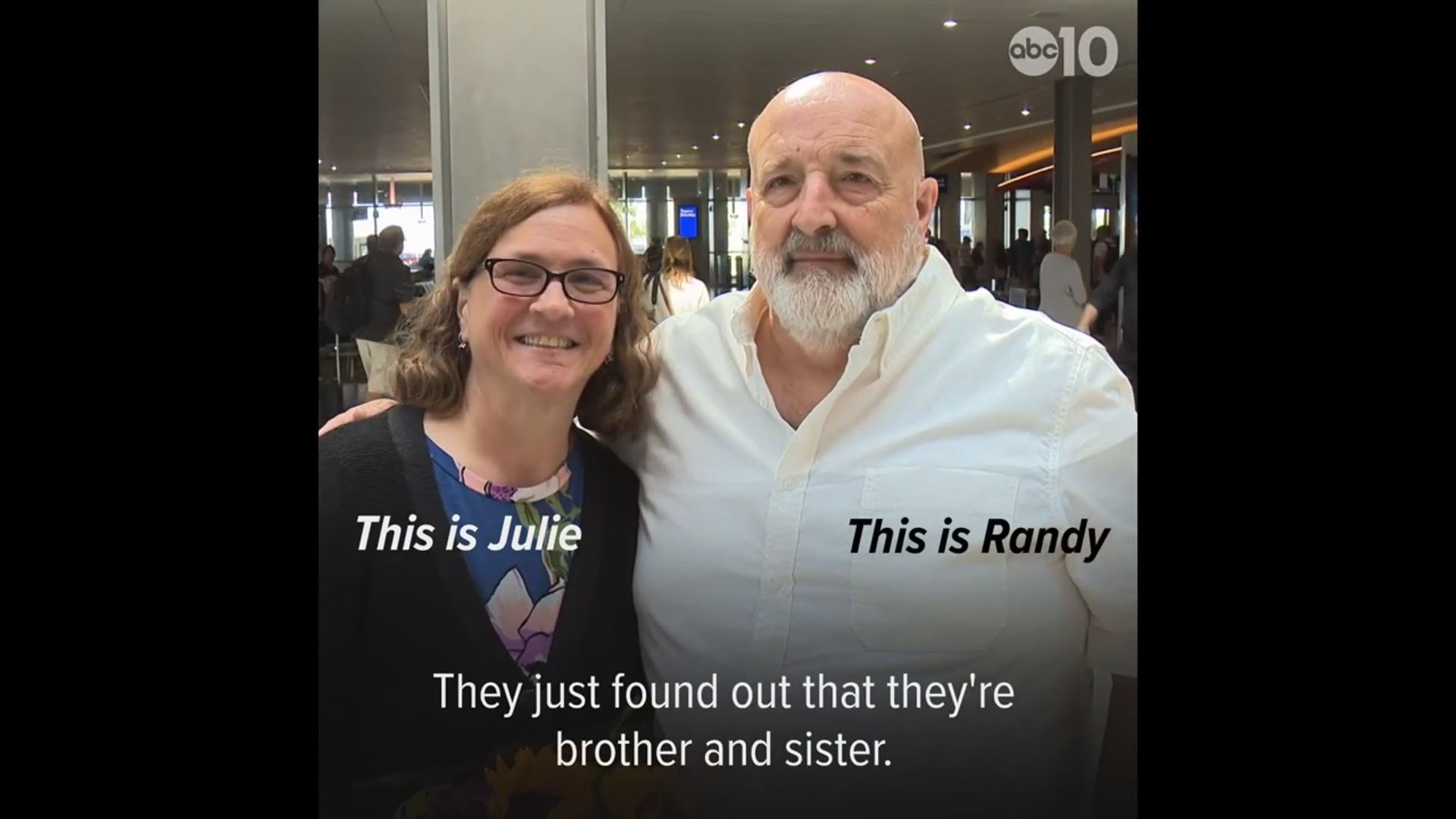 Siblings meet for first time at Sacramento airport