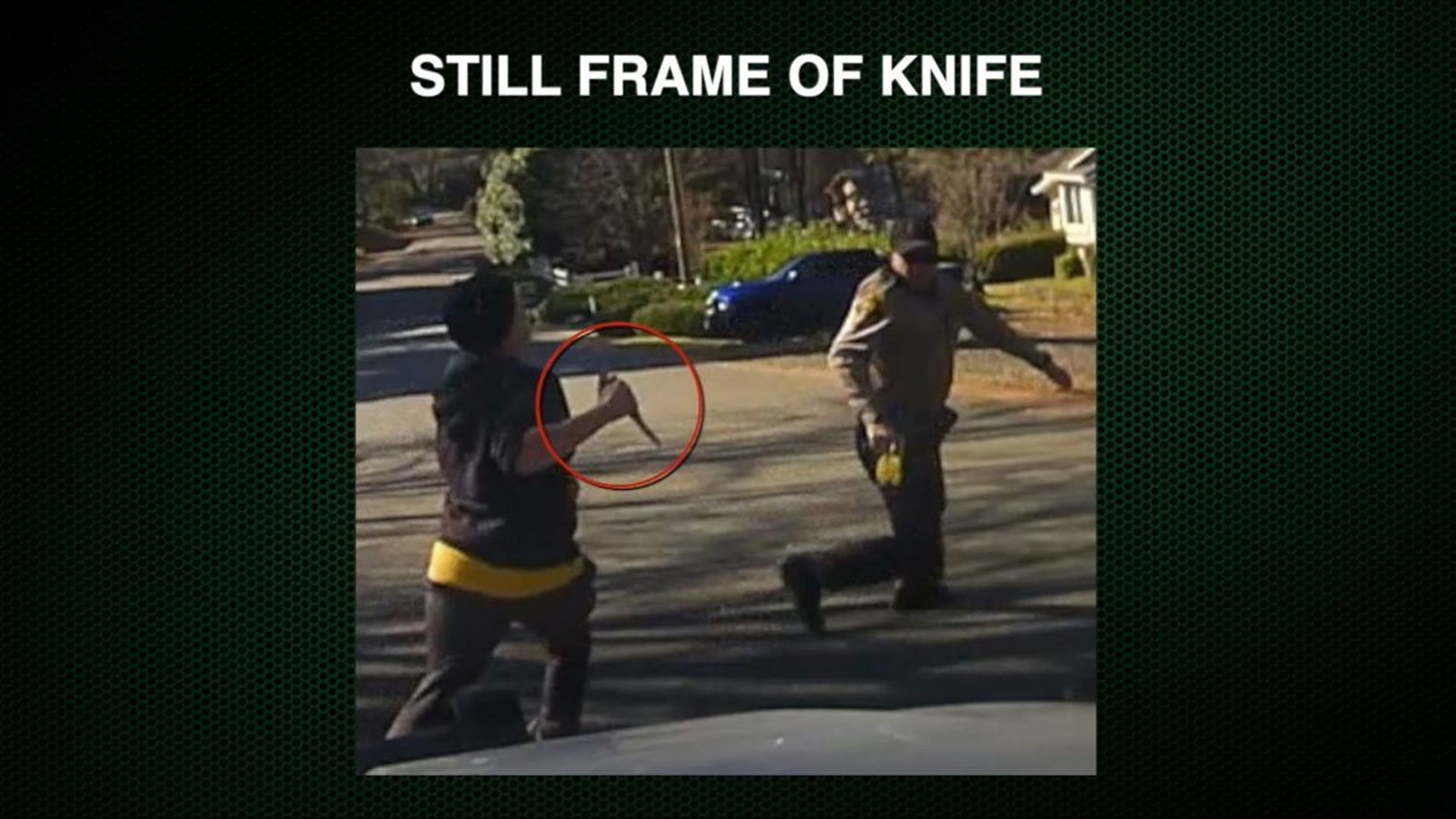 Video from the Nevada County Sheriff's Office shows the woman holding a knife before being shot. The incident took place in Alta Sierra.