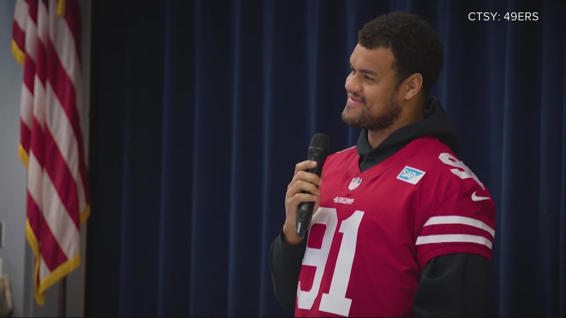 The former Pleasant Grove stand-out and now San Francisco 49er Arik Armstead was nominated for the 2022 Walter Payton NFL Man of the Year.