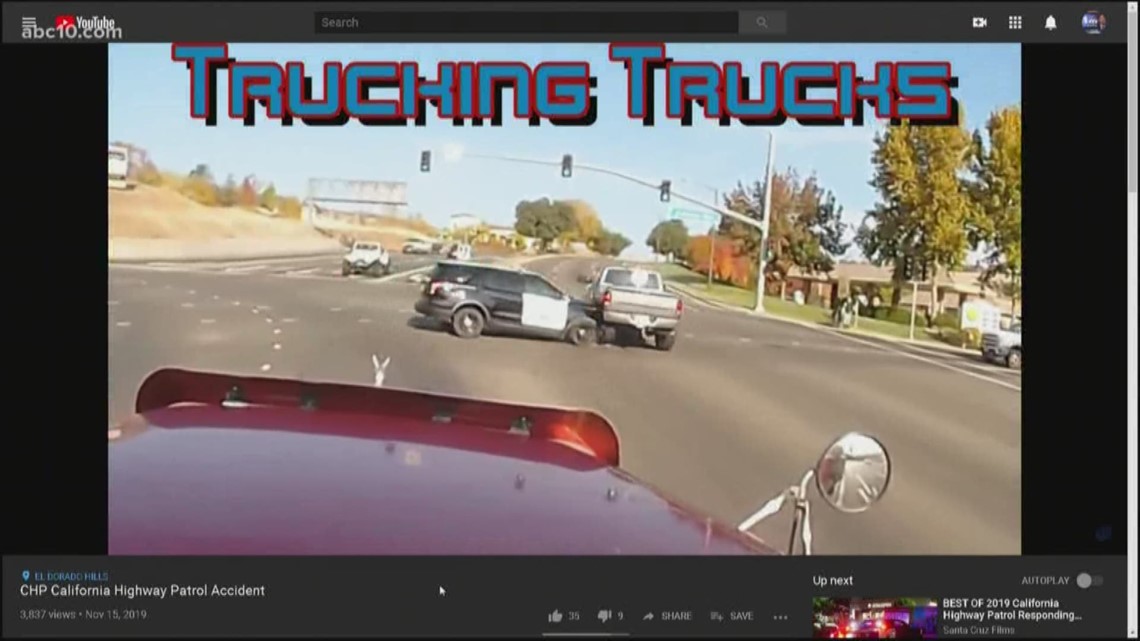 El Dorado Hills CHP crash caught on video