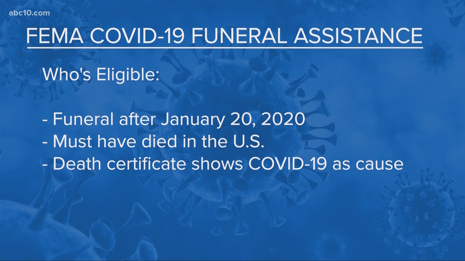 You could get up to $9,000 to cover funeral expenses if your loved one has died of coronavirus.
