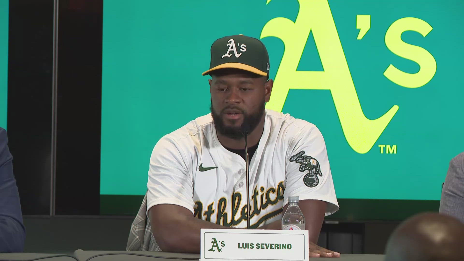 The A's held their first news conference in Sacramento today since the move to Sutter Health Park.