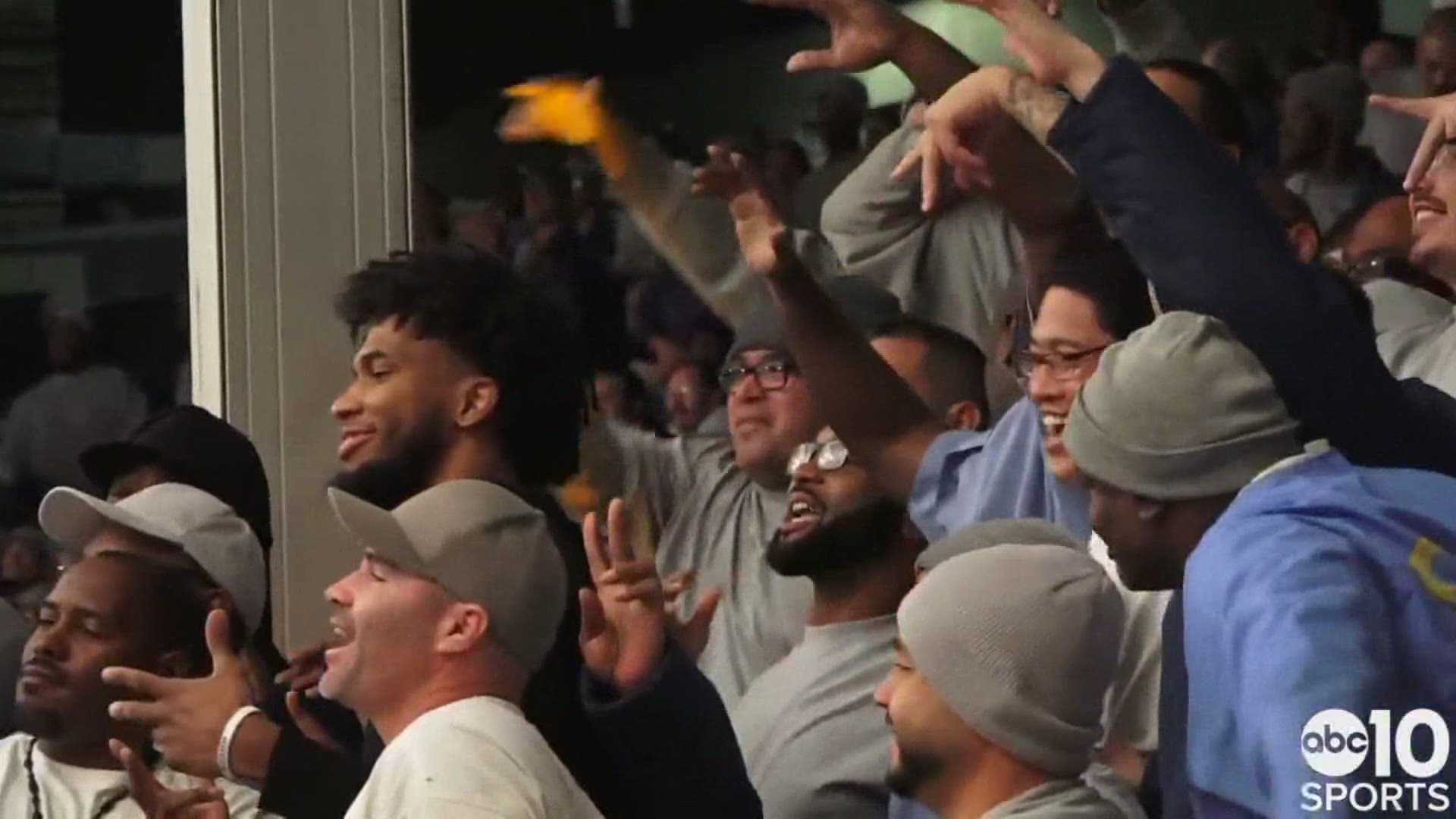 Members of the Sacramento Kings went inside the gates of Folsom State Prison to join incarcerated individuals for the 1st NBA 'Play for Justice' event.