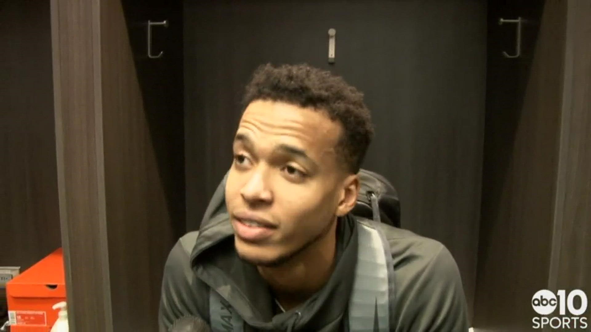 Kings forward Skal Labissiere talks about his game-winning heroics in Sunday's 102-99 victory over the New York Knicks.