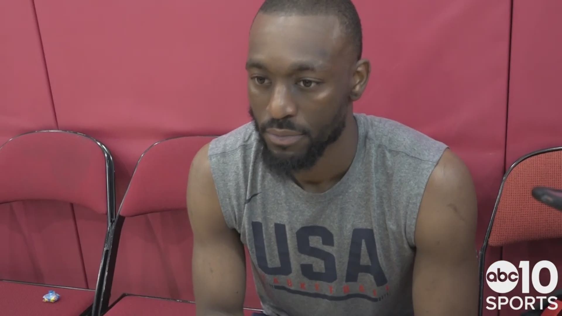 Following Wednesday's USA Basketball training camp session in Las Vegas, new Boston Celtics guard Kemba Walker talks about becoming a senior member with Team USA, the rise of Sacramento Kings point guard De'Aaron Fox to the national team and the interaction he has with the younger NBA stars.