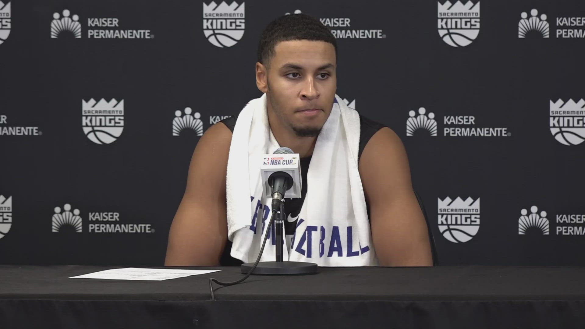 Sacramento Kings forward Keegan Murray talks about the team's loss to the Minnesota Timberwolves.