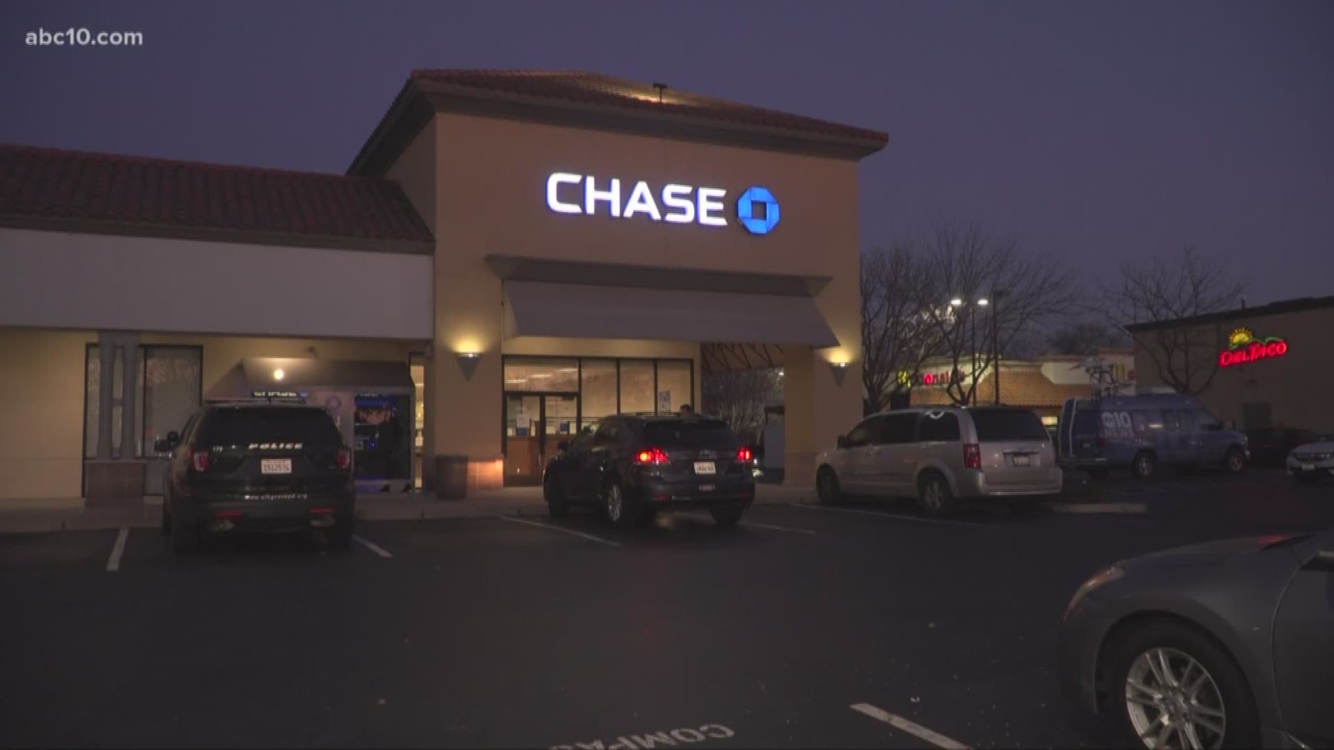 Elk Grove police said the 40-year-old suspect had the bank's money with him when he was arrested.
