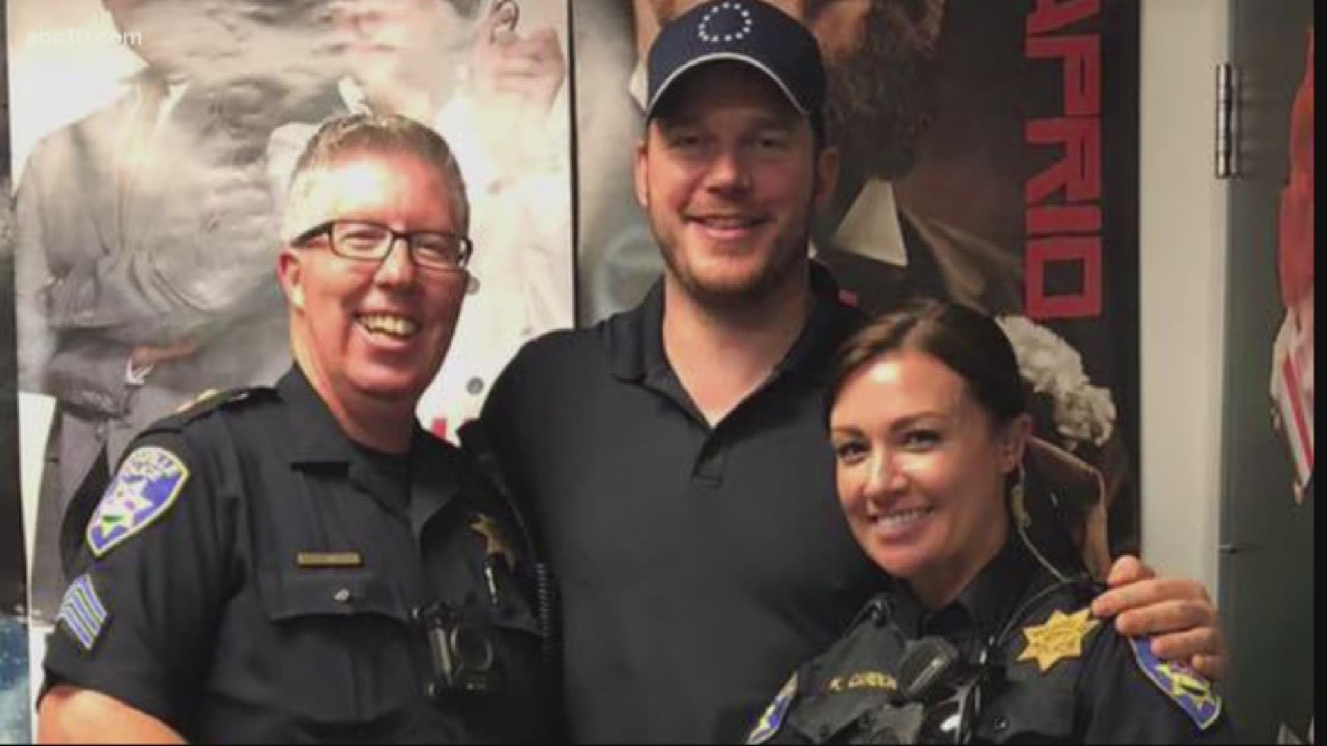 Chris Pratt, star of the new movie Jurassic World: Fallen Kingdom, surprised Solano County sheriff officers, their families and residents at a charity event at the Vacaville Brenden Theater.