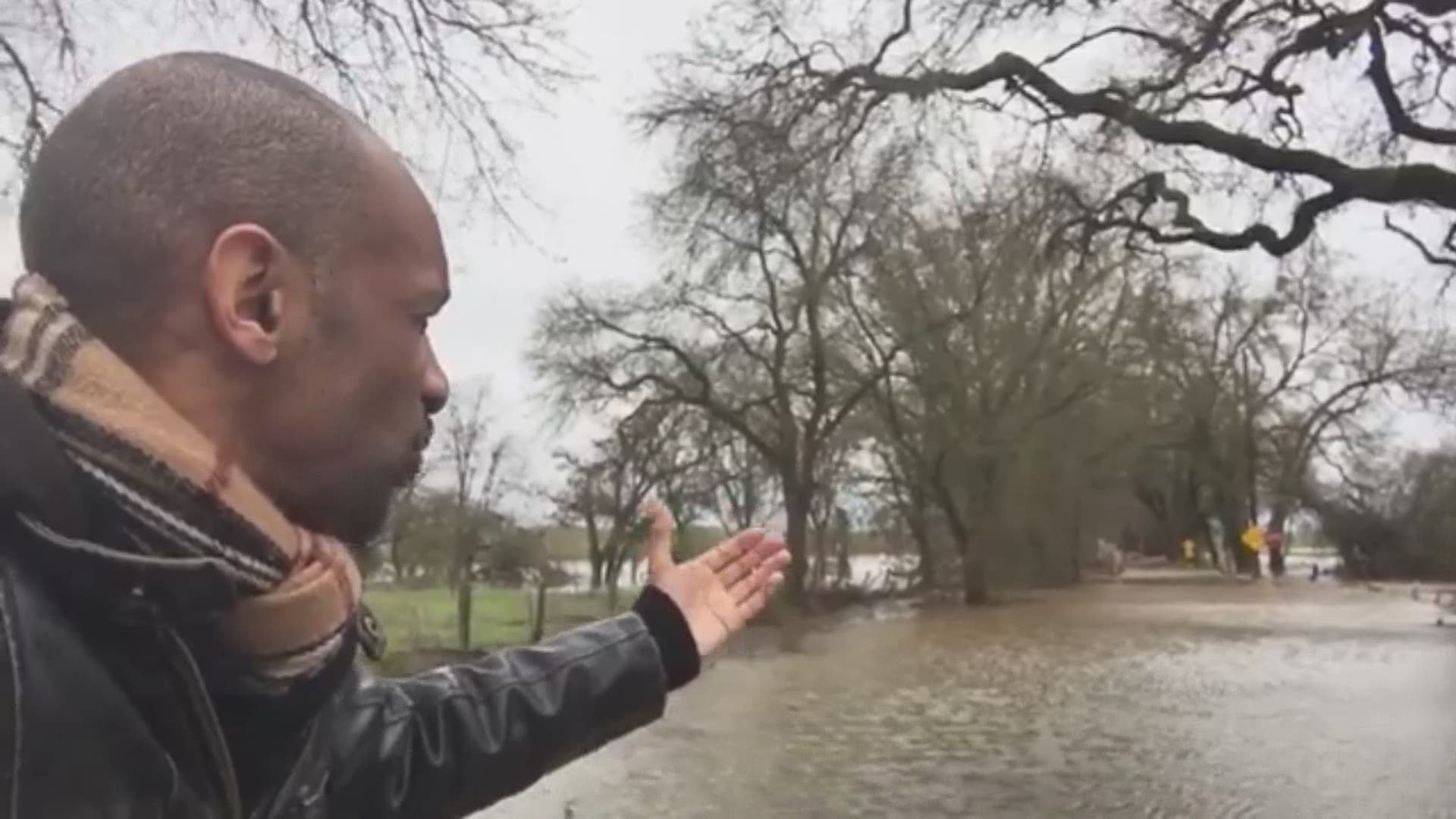 ABC10 Reporter Kevin John was in Sloughhouse Thursday, where crews were called to pull a car out of floodwaters.  With the second of two heavy storms still coursing through Northern California, travelers are encouraged to check conditions before hitting the road.