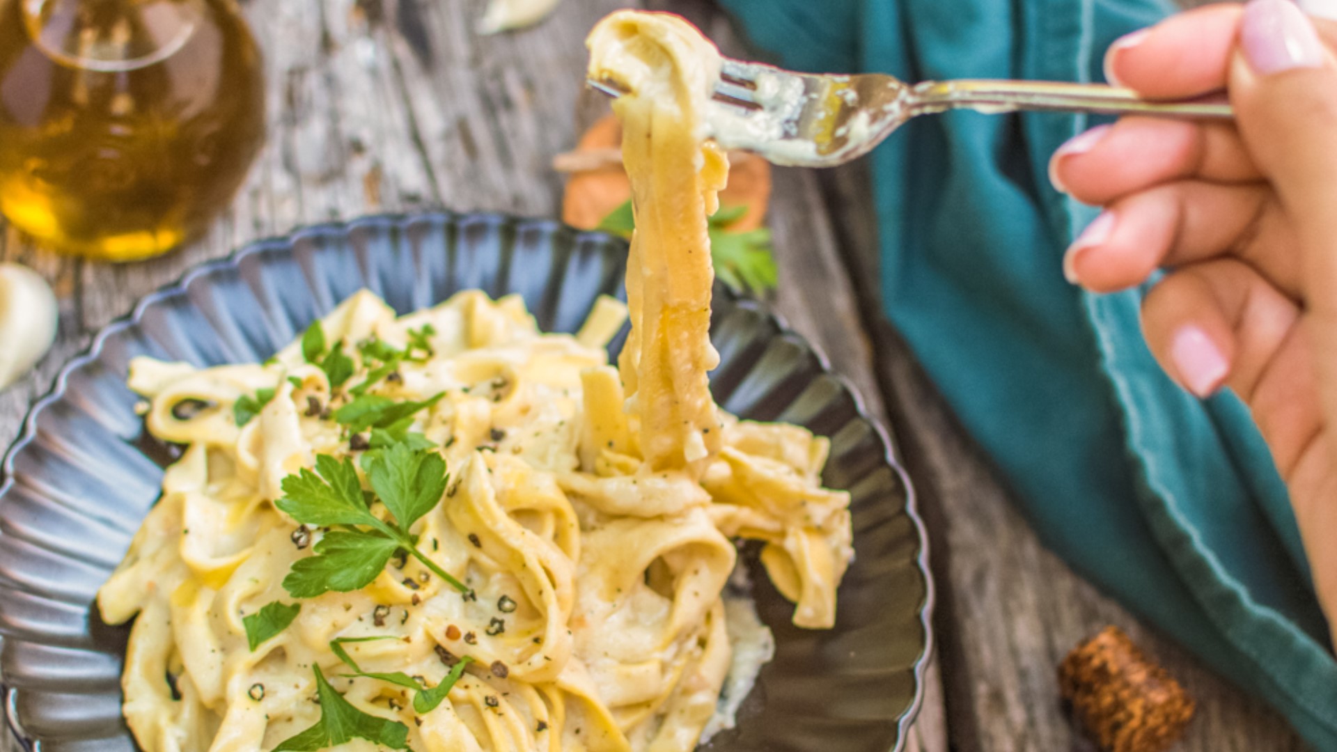 In their debut book, Toni Okamoto and Michelle Cehn teamed up to share 100 vegan recipes packed with flavor. Megan Evans samples fettuccine alfredo!