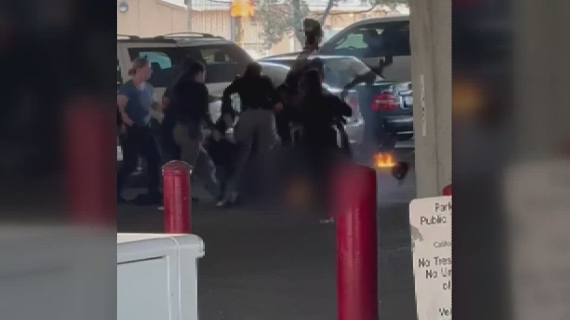 A probation officer was burned Thursday in Stockton after a man on post-release community supervision set fire to them in a parking lot, officials said. 