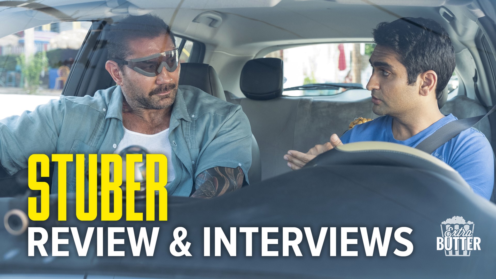 Dave Bautista and Kumail Nanjiani talk about the comedy and action in the new movie 'Stuber.' Mark S. Allen says you will be surprised by how funny the movie actually is.