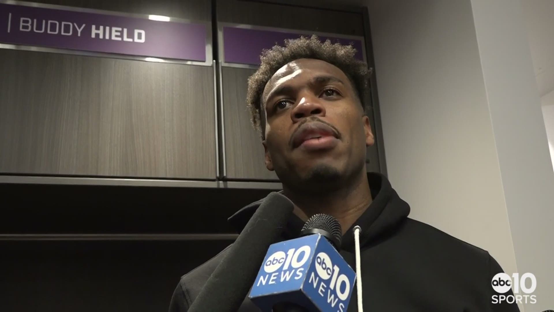 Sacramento Kings guard Buddy Hield leads the Kings in scoring with 23 points in their 94-93 in over the Oklahoma City Thunder, for their third straight victory.