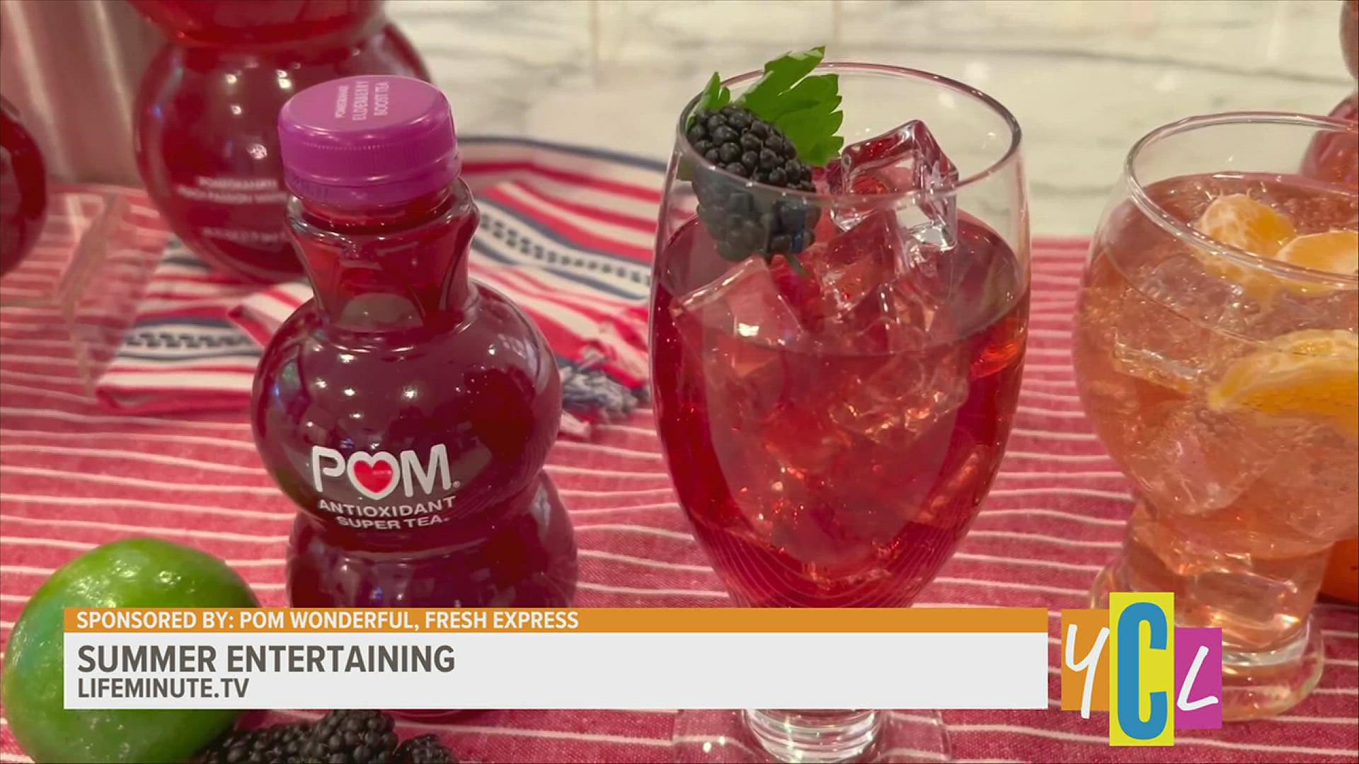 Keep things fun this summer with refreshing beverages and snacks. This segment paid for by POM Wonderful, Fresh Express.