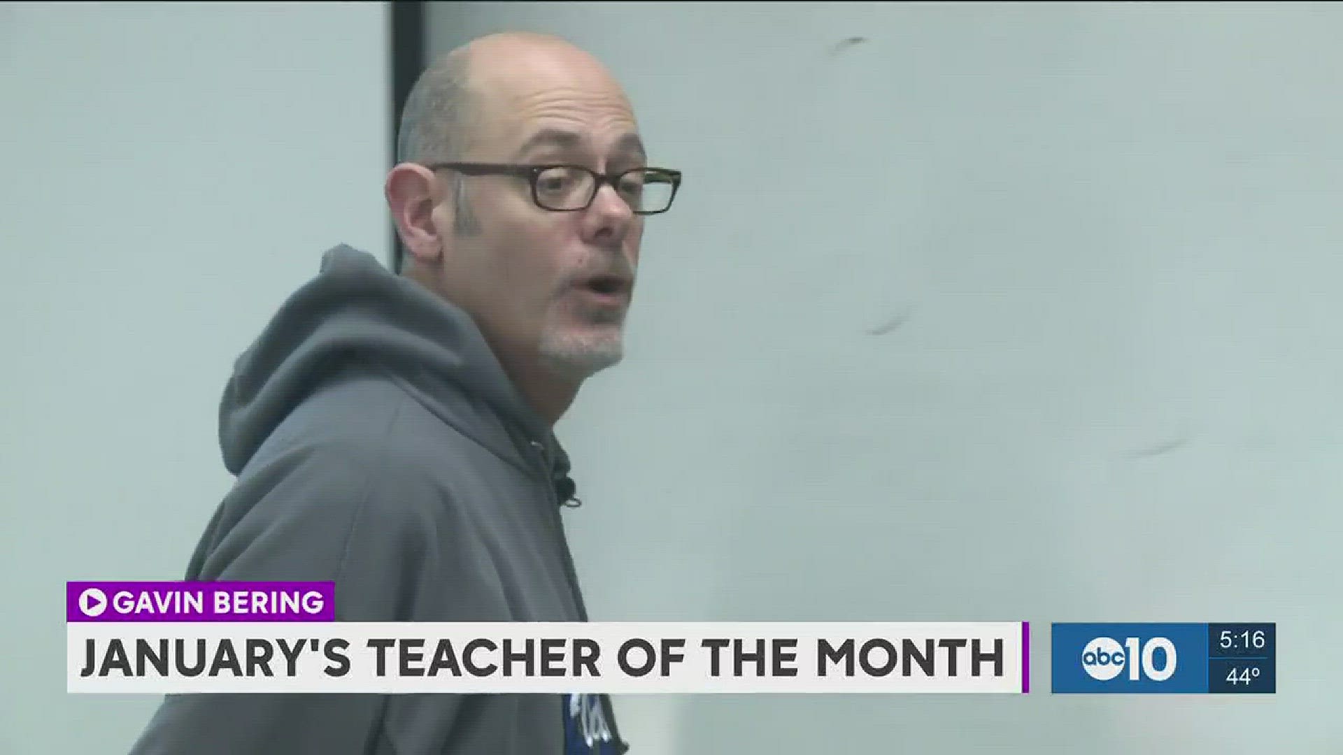 Gavin Bering is ABC10's Teacher of the Month.