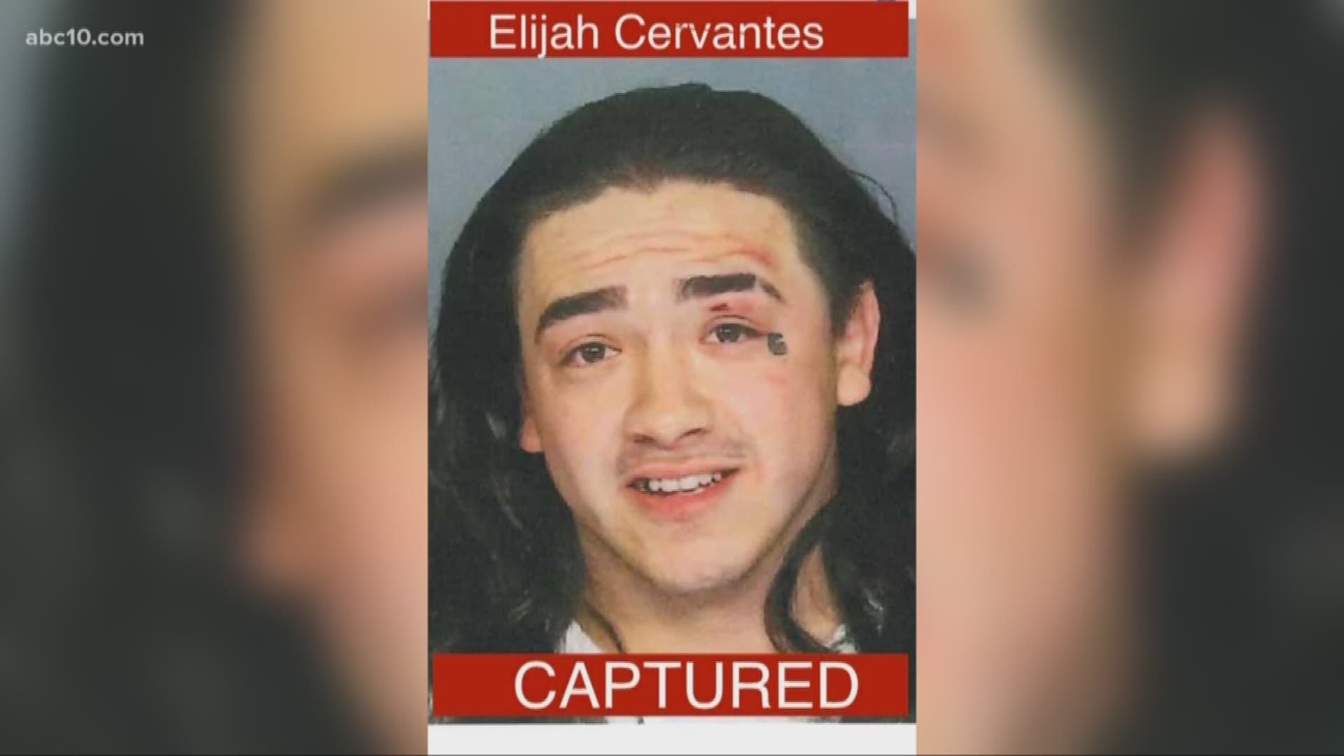 Elijah Cervantes, an inmate who escaped custody, was accused of attempting to steal a car while a woman and her three children were inside, officials said.