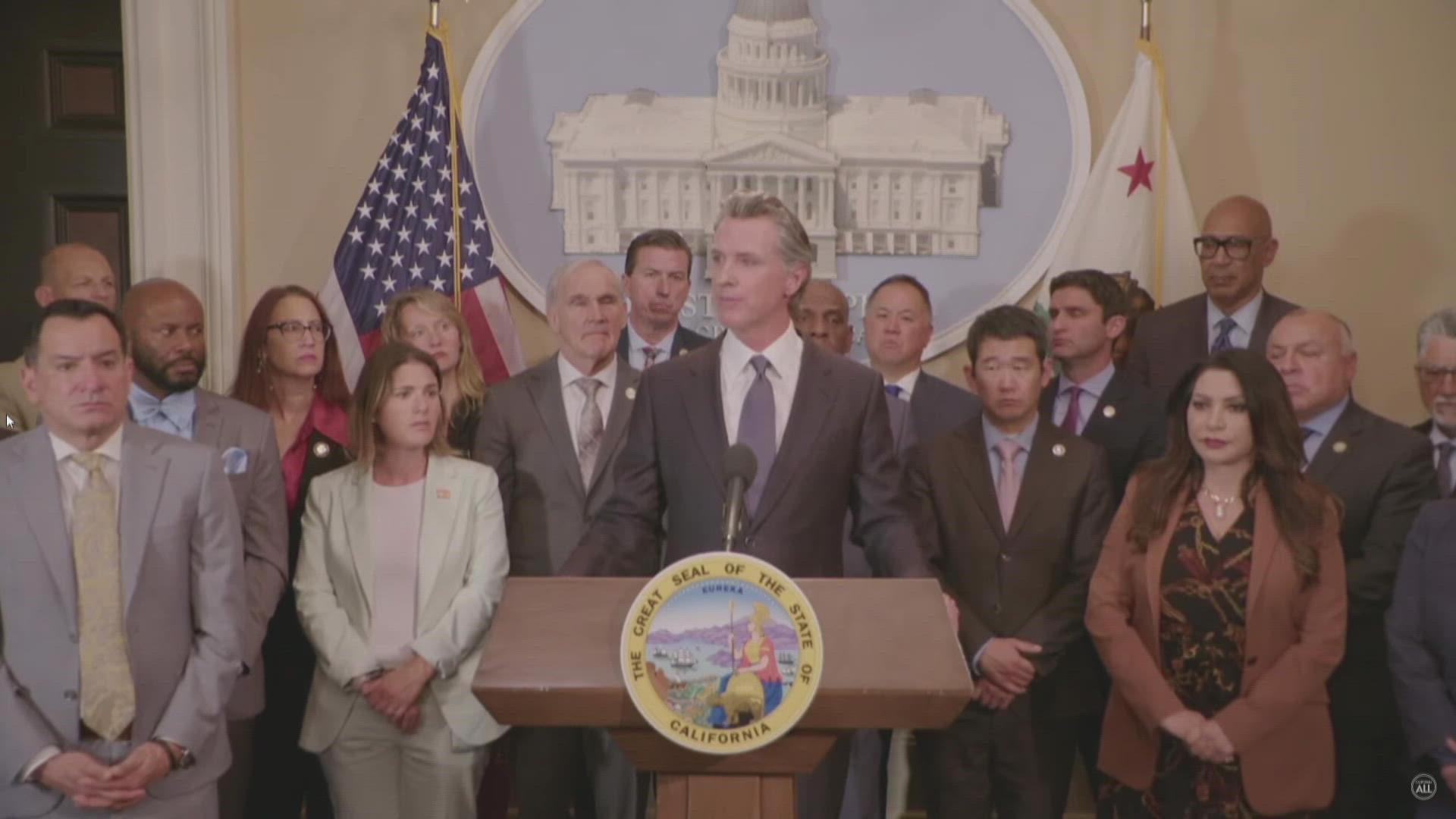 California Governor Gavin Newsom, along with members of the California Legislature, are addressing ways the state can curb gun control.