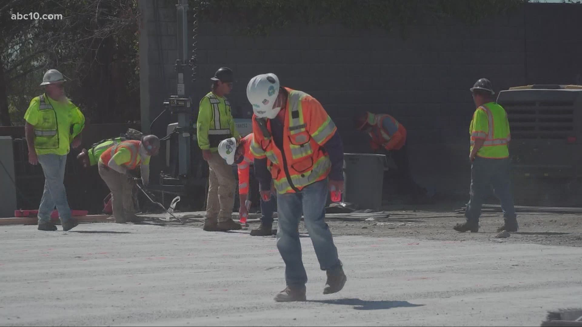 CalTrans says that crews are on schedule to finish the construction in time.