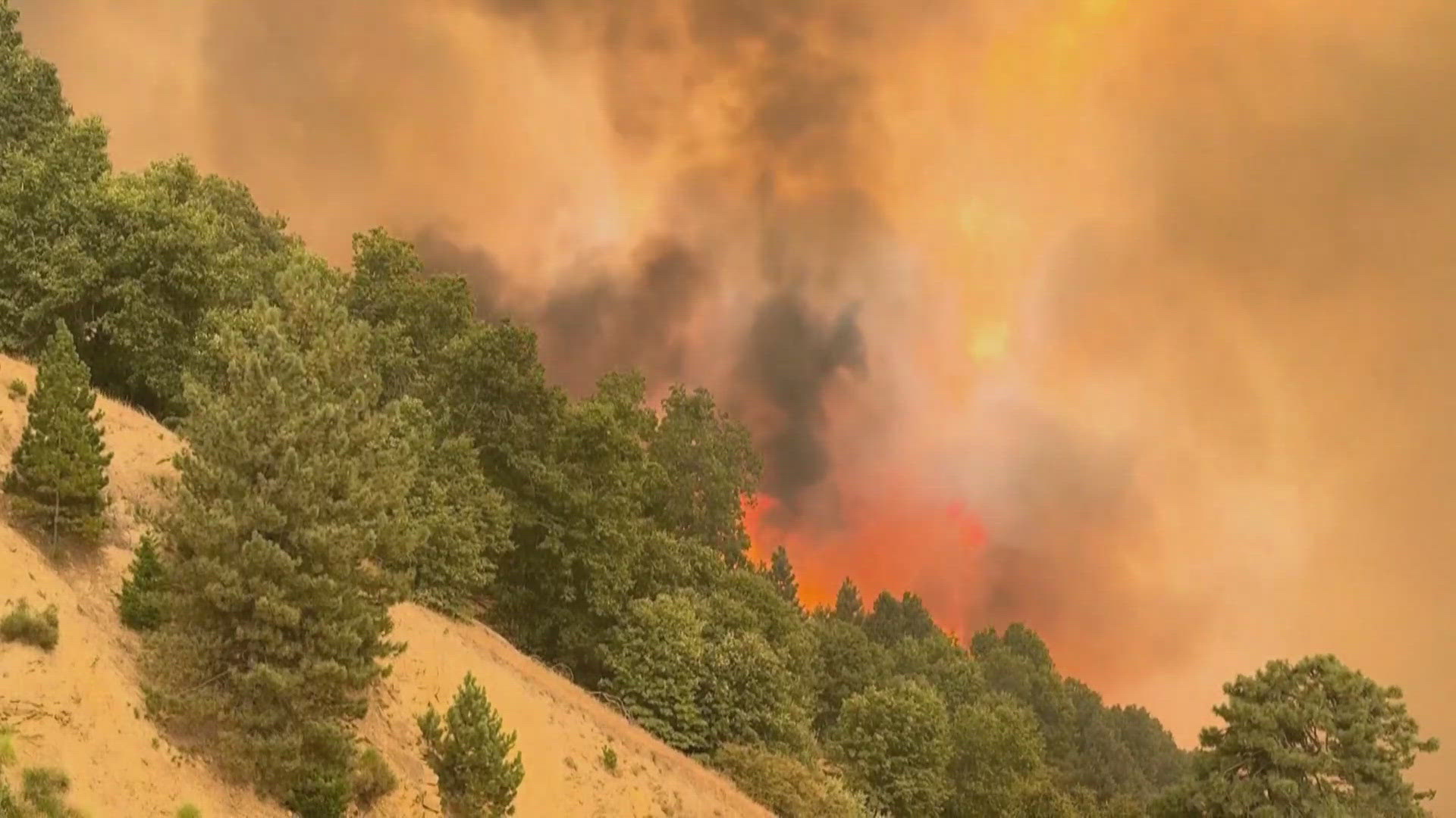 Firefighters continue to battle fire in Lake and San Bernardino counties.