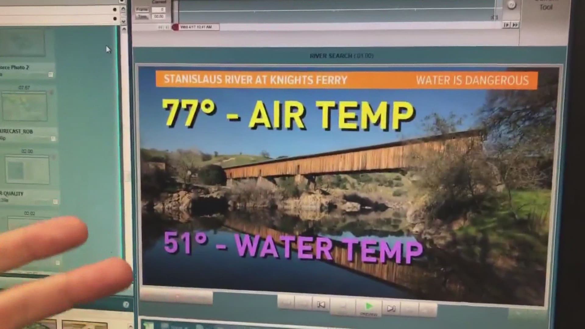 ABC10's Rob Carlmark shared this yearly reminder to NOT jump into cold river or lake water when it gets warmer in early Spring. In a Facebook live shared earlier today, Rob explained that jumping into the cold water could be dangerous and deadly. 
Air temp is not = to water temp.