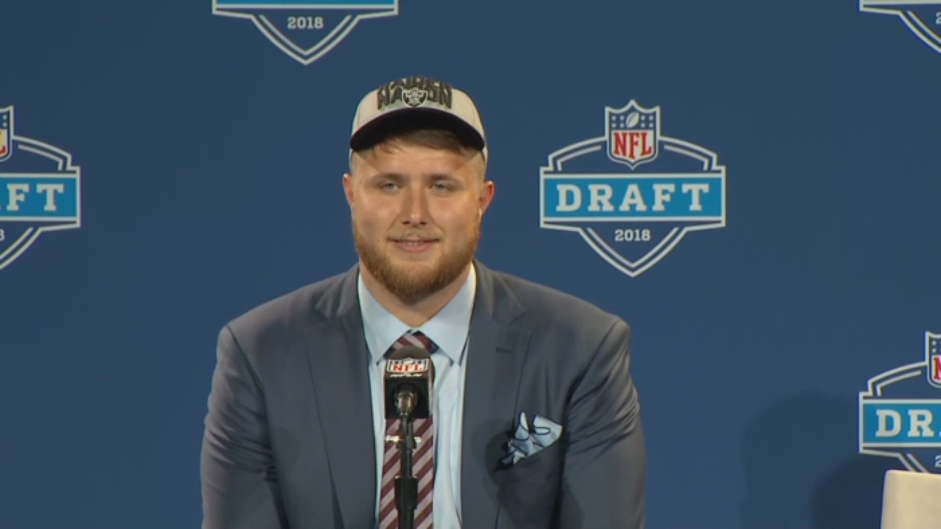 UCLA left tackle Kolton Miller, the former Roseville High School star, talks about being selected with the 15th overall pick in the NFL Draft by the Oakland Raiders.